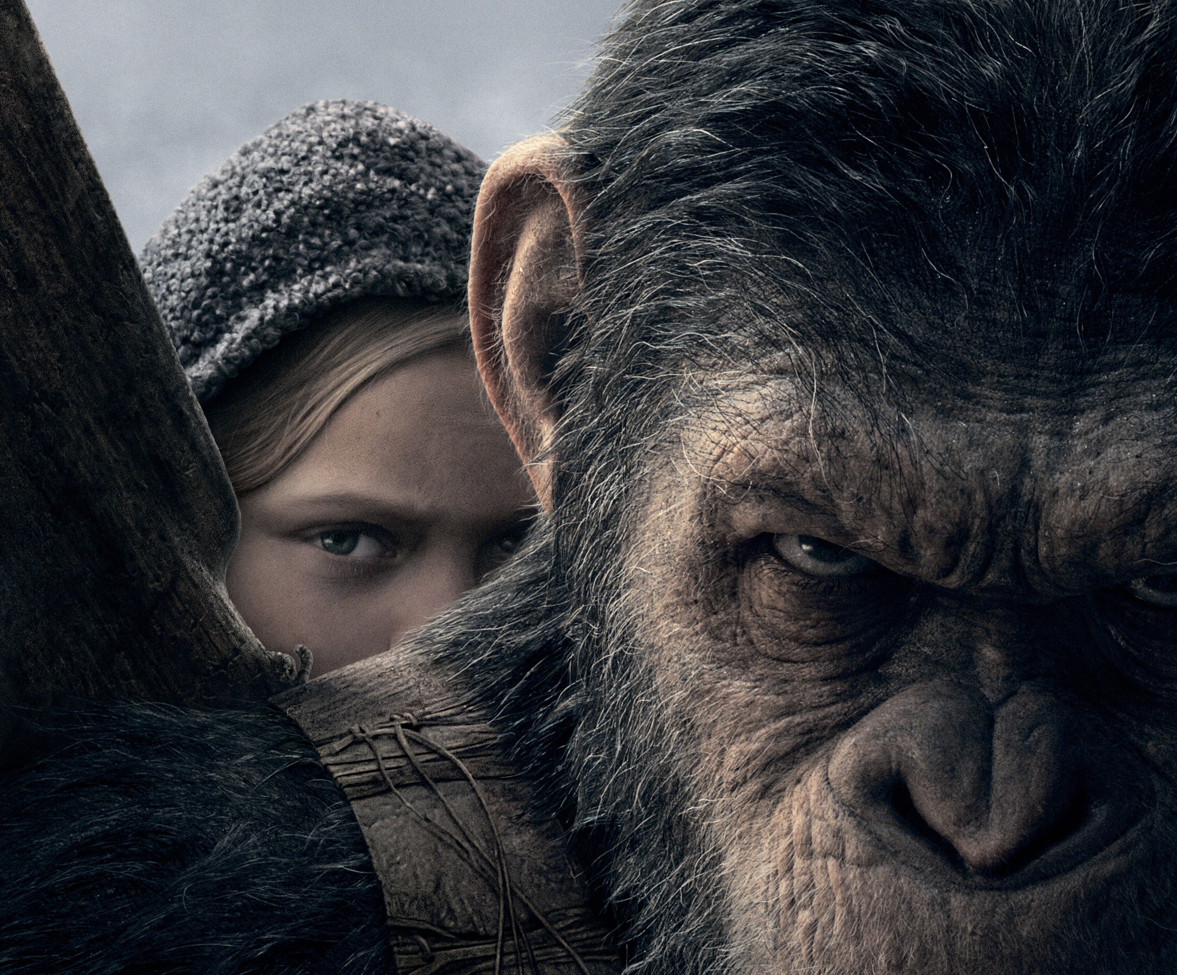 Caesar, 4K, 2017, 2K, War for the Planet of the Apes, Amiah Miller, HD Wallpaper