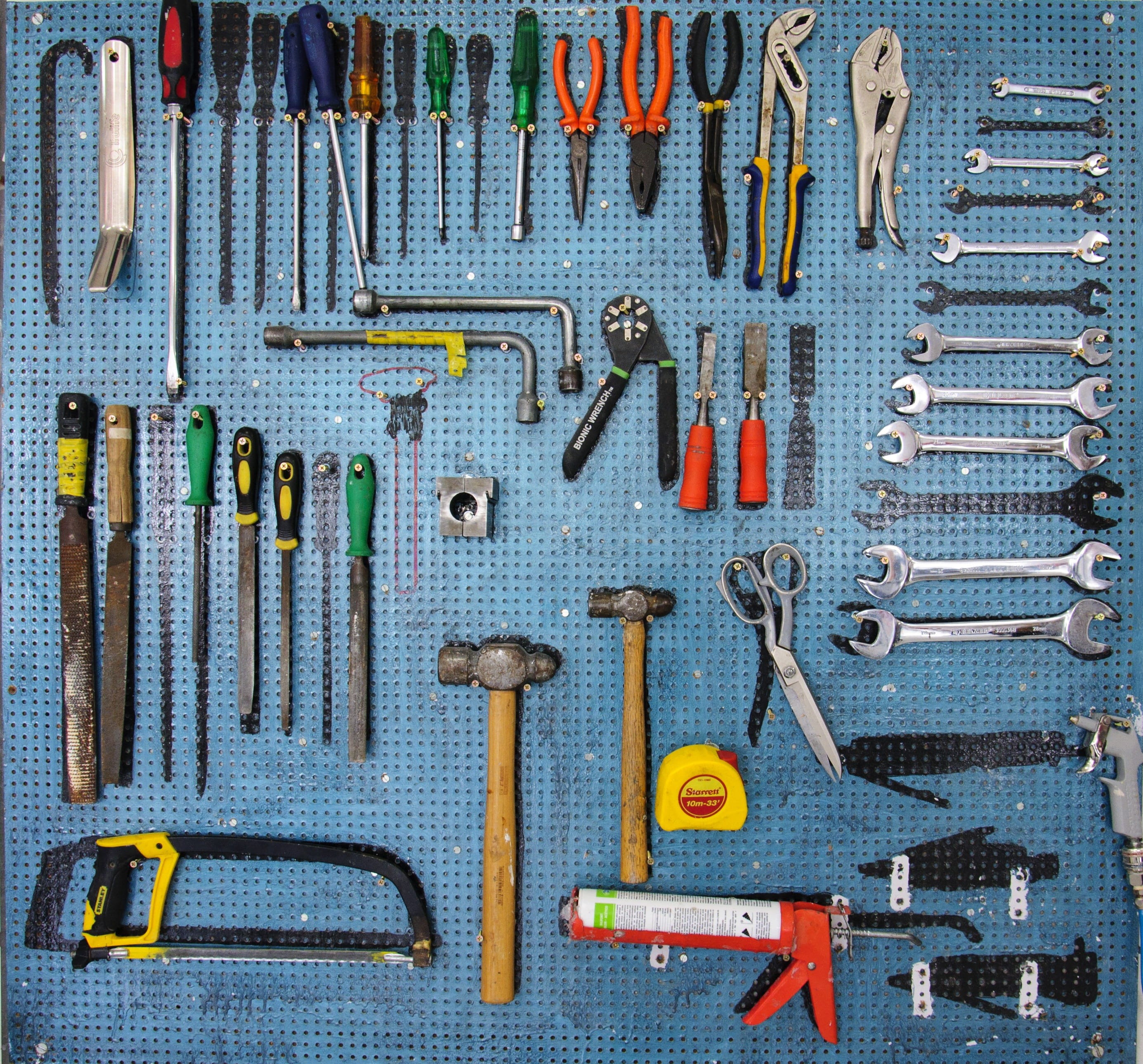 industry, hand tool, lot, screwdriver, directly above, assorted, hammer, work tool, Work, order, tool, indoors, equipment, hand, Labour Day, wrench, sewing needle, HD Wallpaper