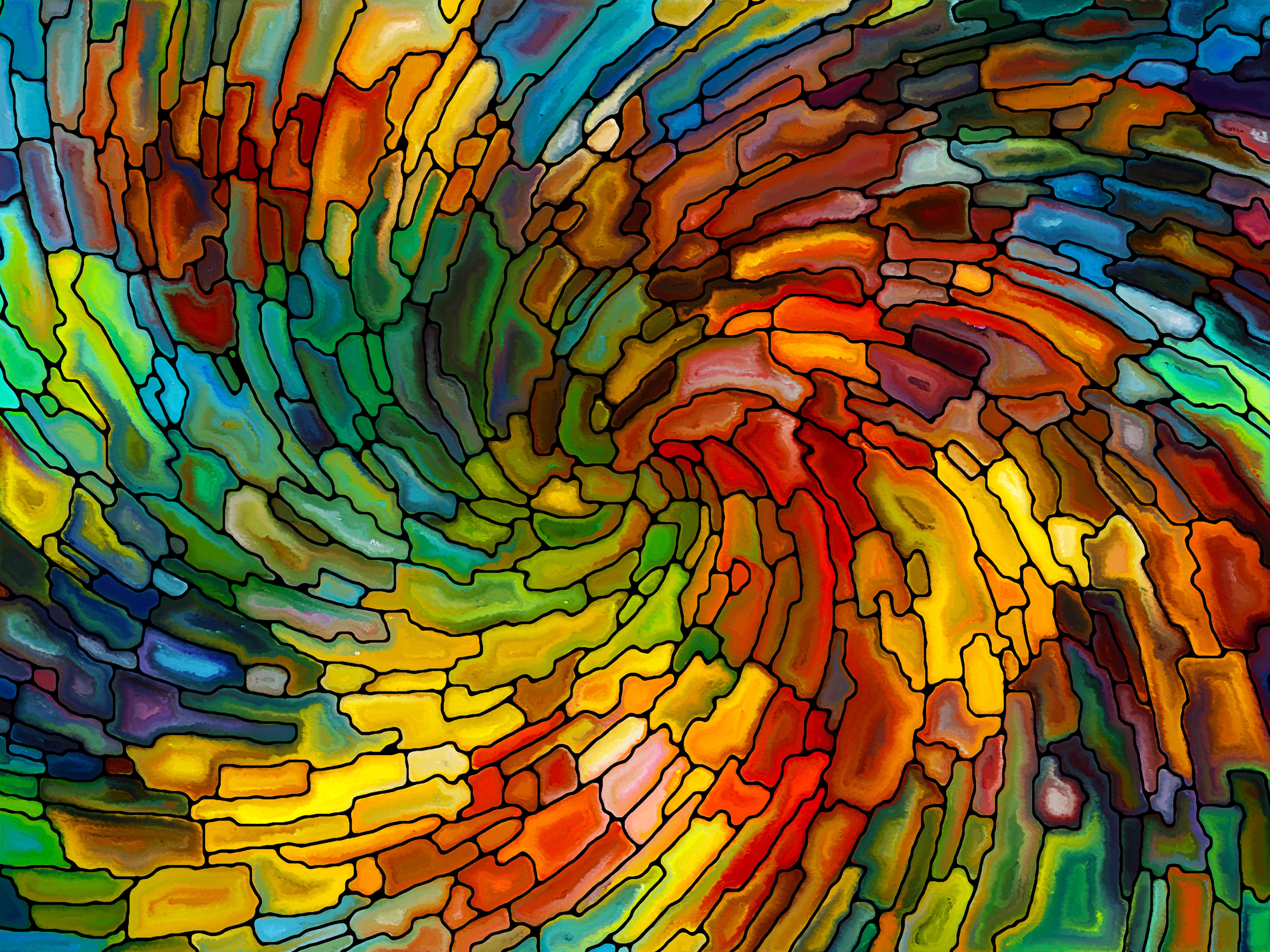 pattern, mosaic, 5K, fantasy, multi Colored, no people, paint, indoors, full frame, shape, textured, vibrant Color, abstract backgrounds, design, animal, HD Wallpaper