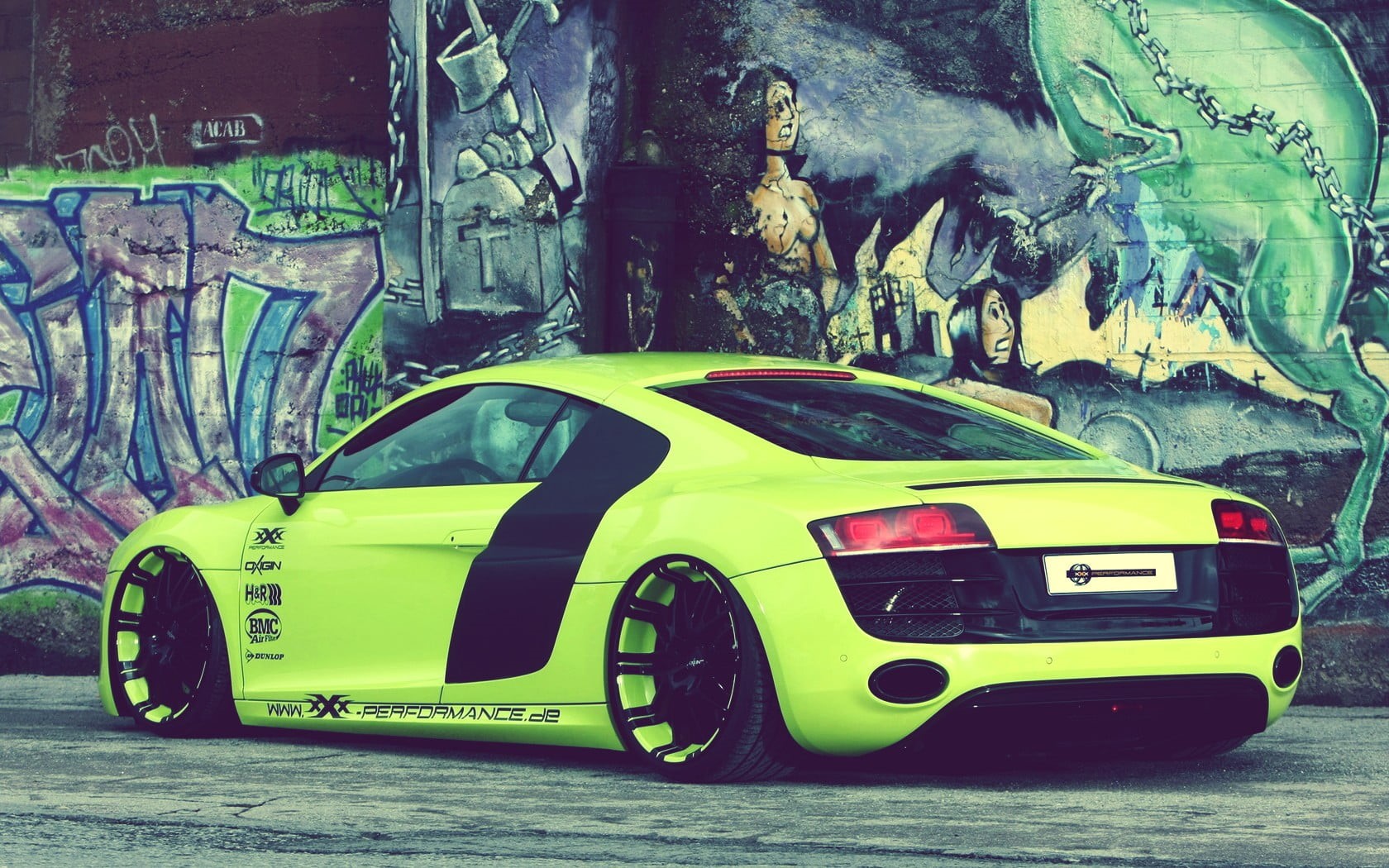 mural, 720P, street, car, art and craft, parking, motor vehicle, mode of transportation, architecture, creativity, coupe, transportation, stationary, travel, HD Wallpaper