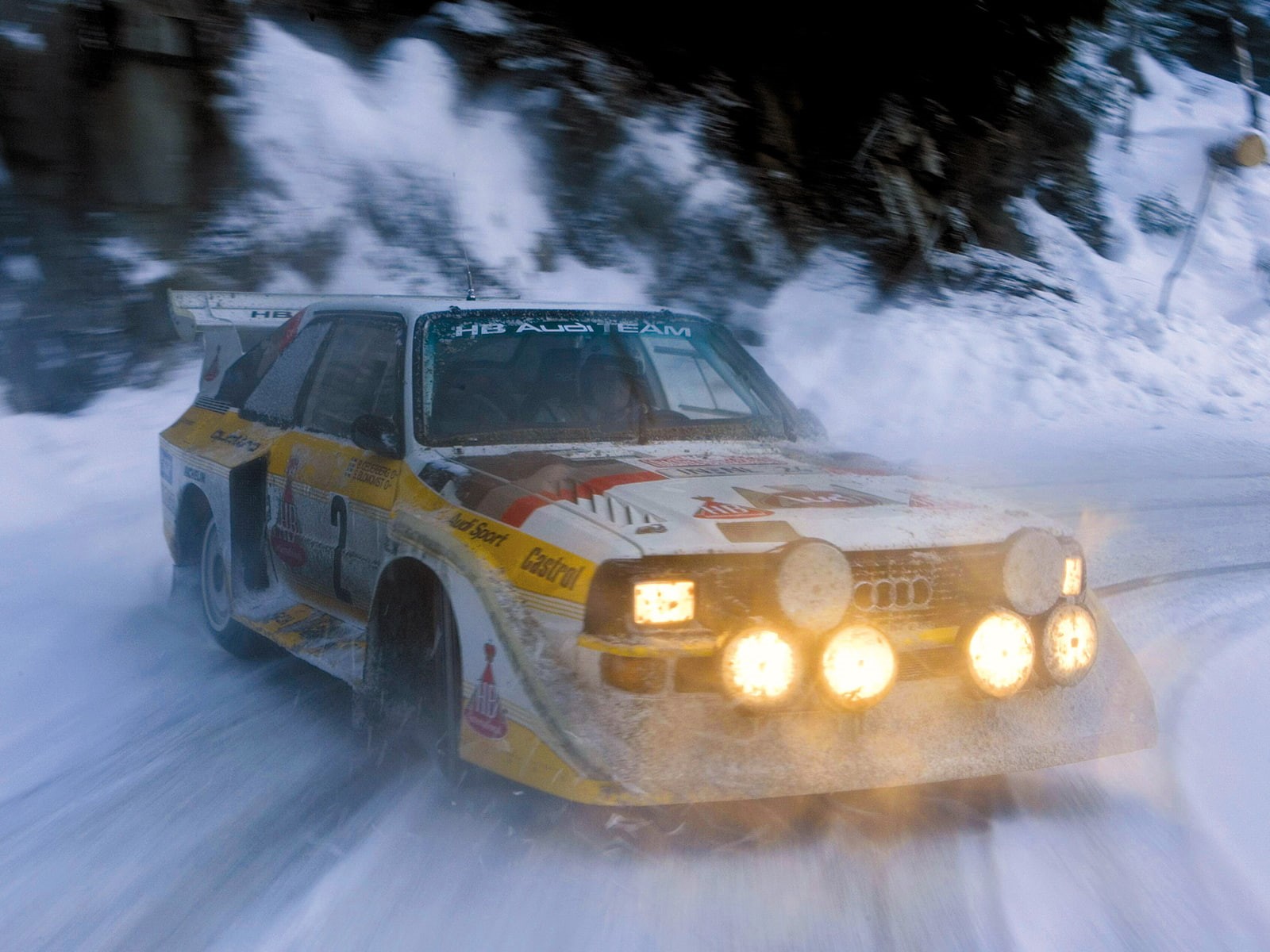 720P, 1985, snow, quattro, s 1, race, group b, audi, racing, rally, winter, sport, HD Wallpaper