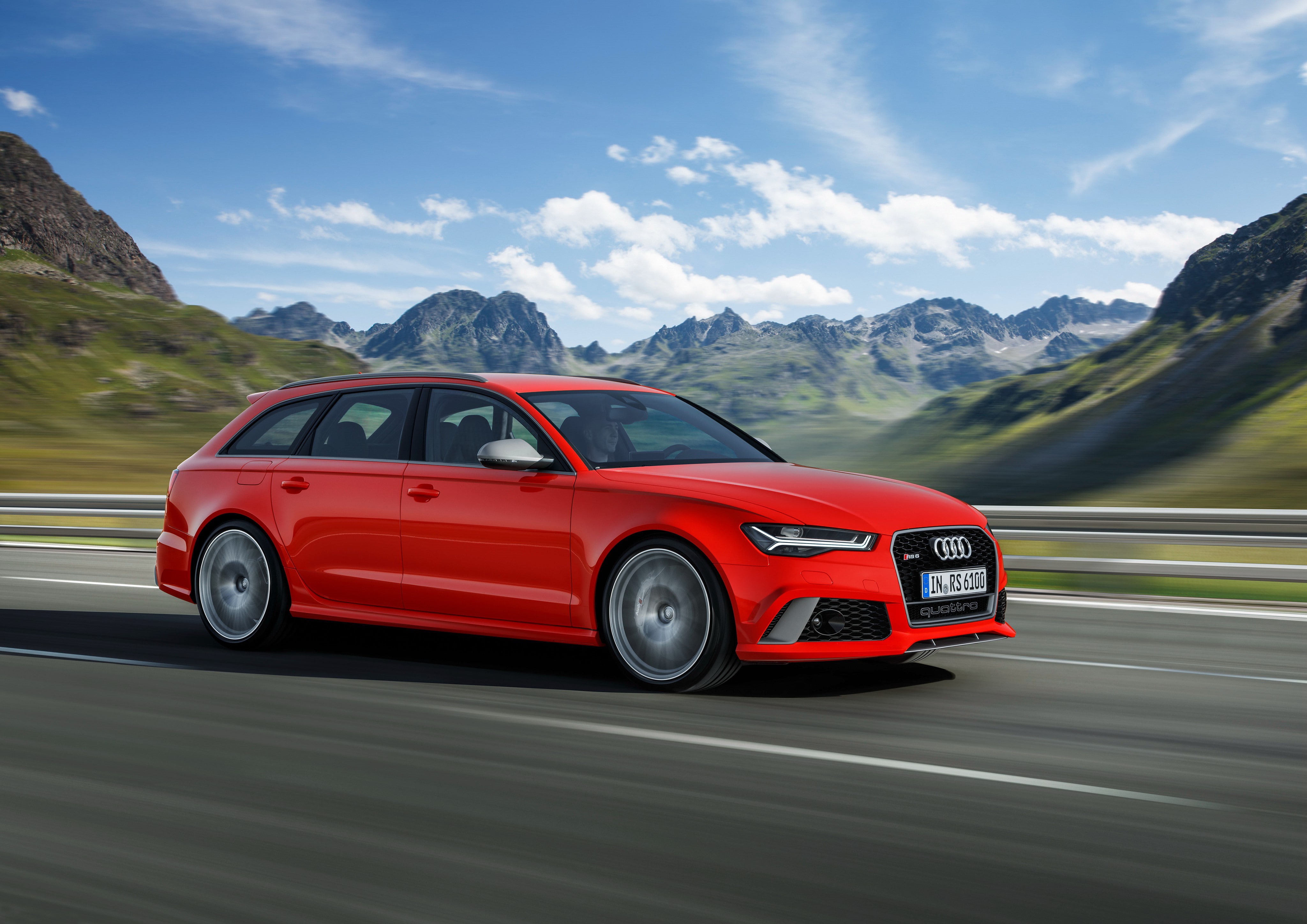 Audi, 4K, red wagon, Avant, RS6, rs, Red, HD Wallpaper