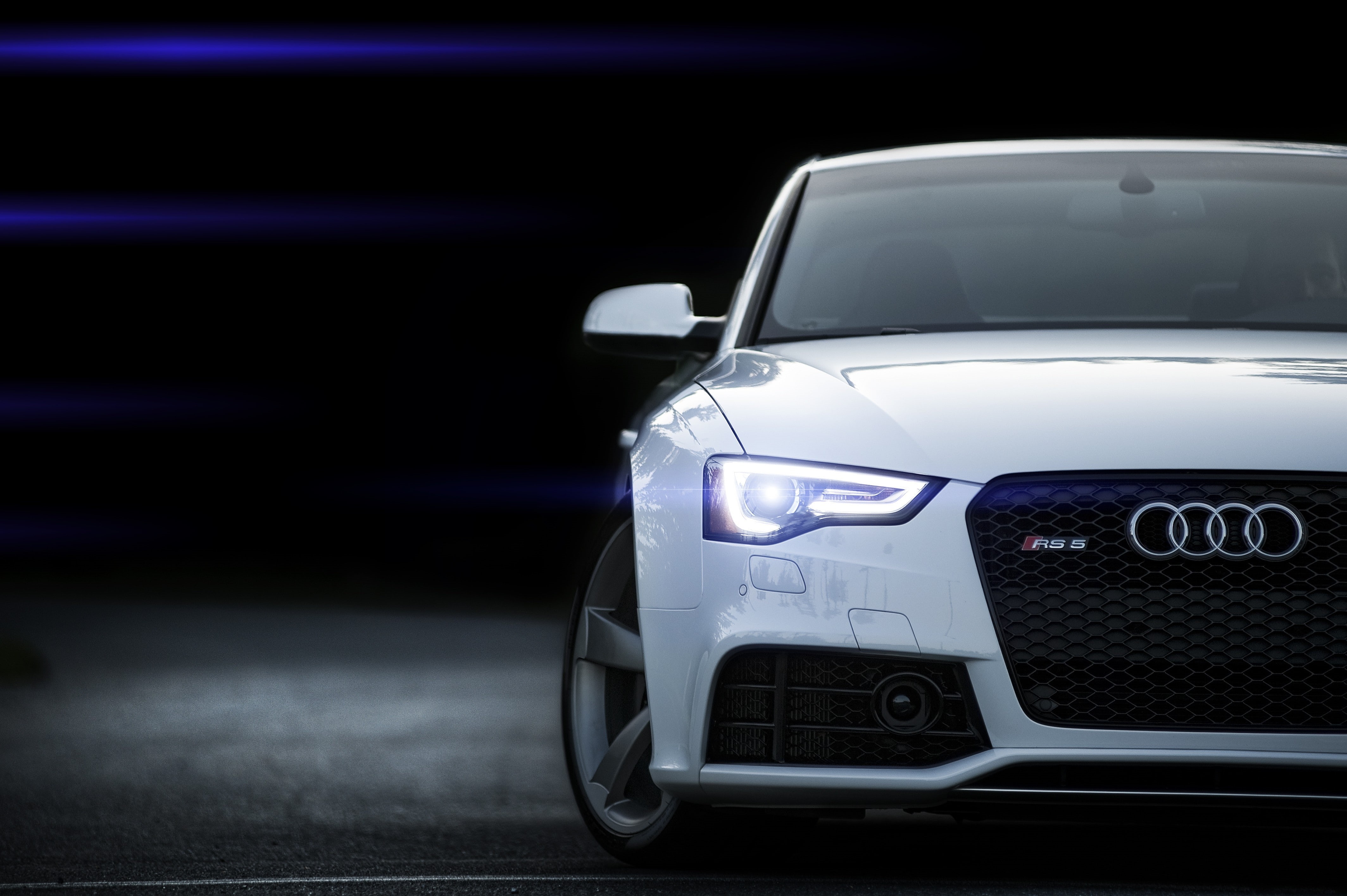 Audi, 4K, white cars, Audi RS5, vehicle, car, HD Wallpaper