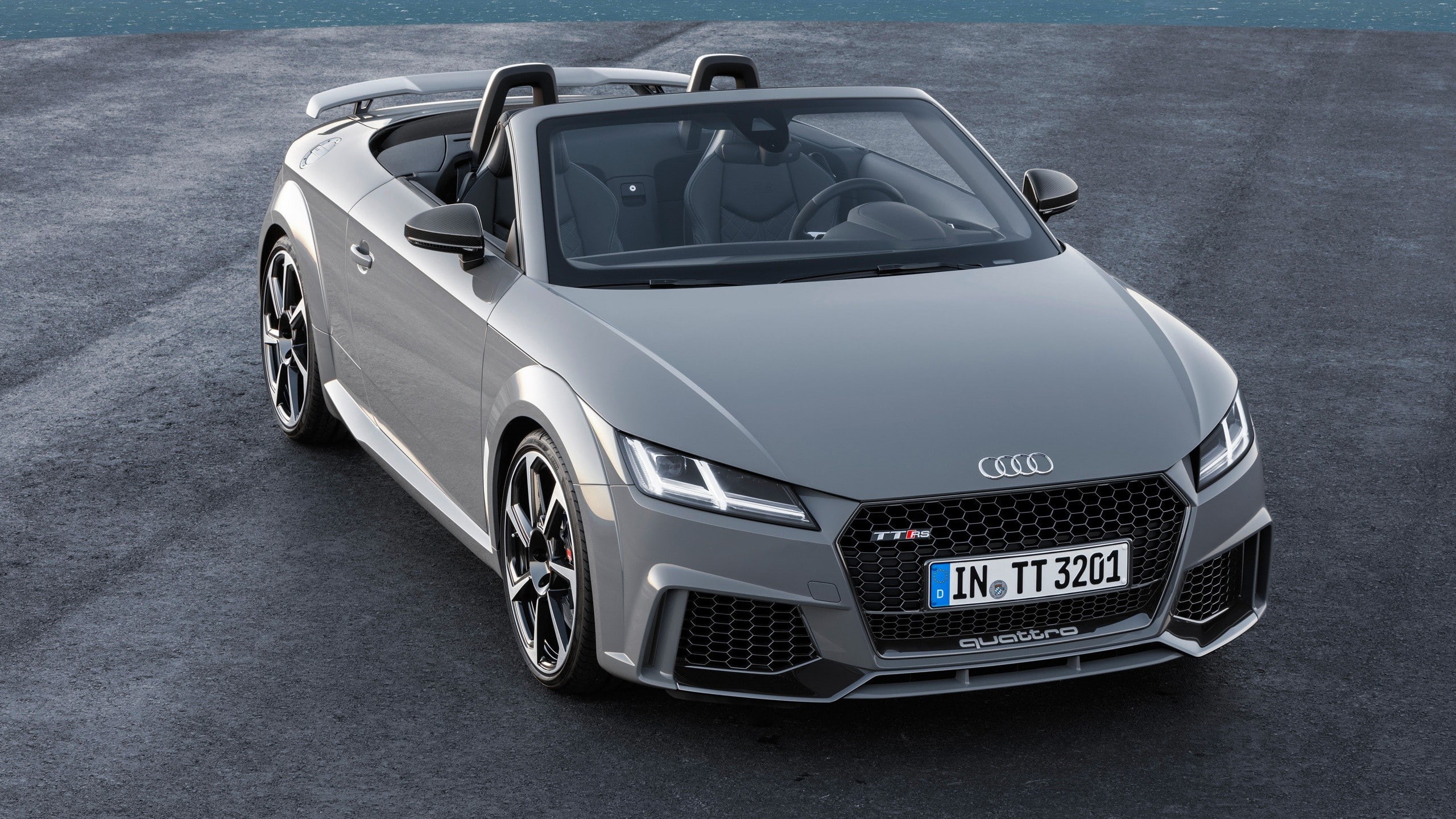 chrome, transportation, high angle view, land vehicle, motor vehicle, racecar, city, Quattro, outdoors, silver colored, mode of transportation, day, road, HD Wallpaper
