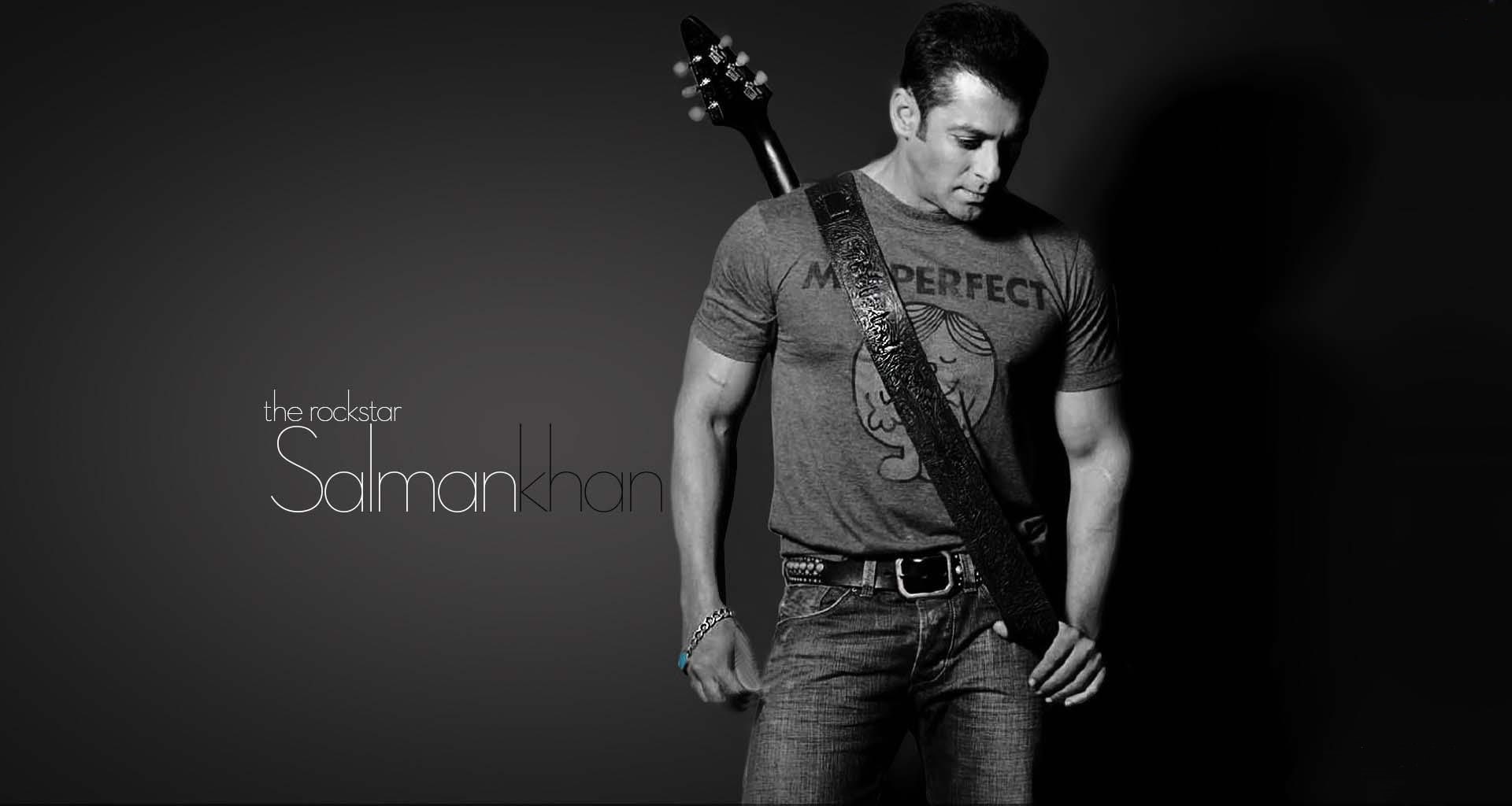 black, white, 1080P, salman, khan, HD Wallpaper