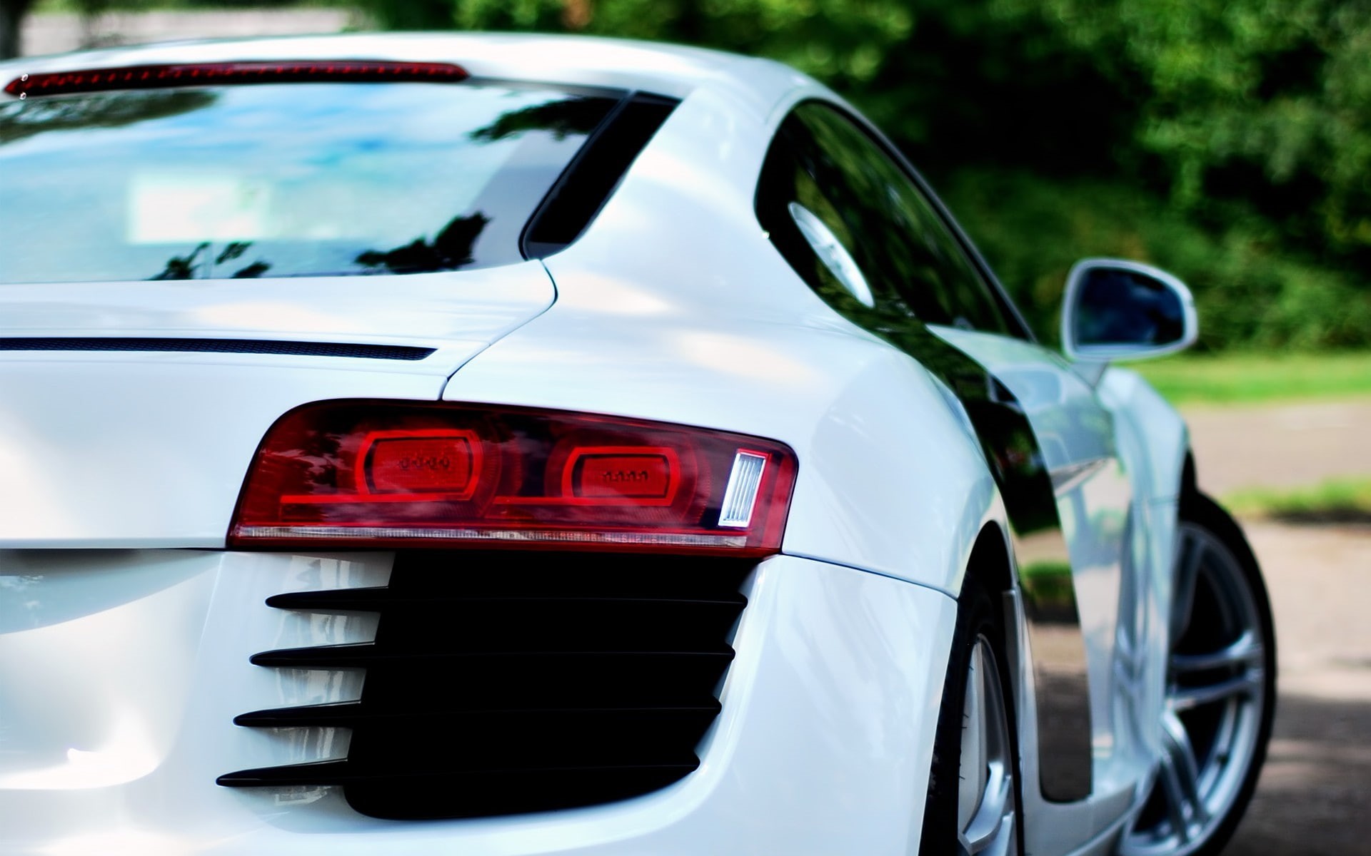 car, closeup, Audi R8, vehicle, Audi R8 Type 42, taillights, Audi, 1080P, HD Wallpaper