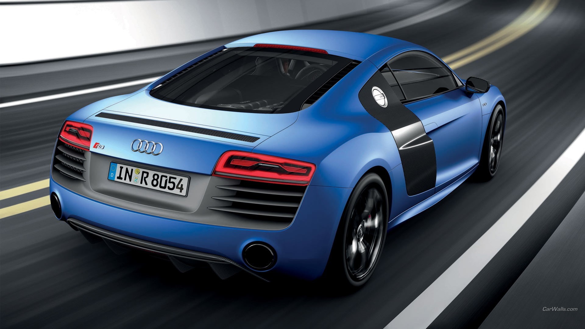 1080P, blue cars, Audi, Audi R8 Type 42, car, vehicle, Audi R8, Audi R8 V10 Plus, HD Wallpaper