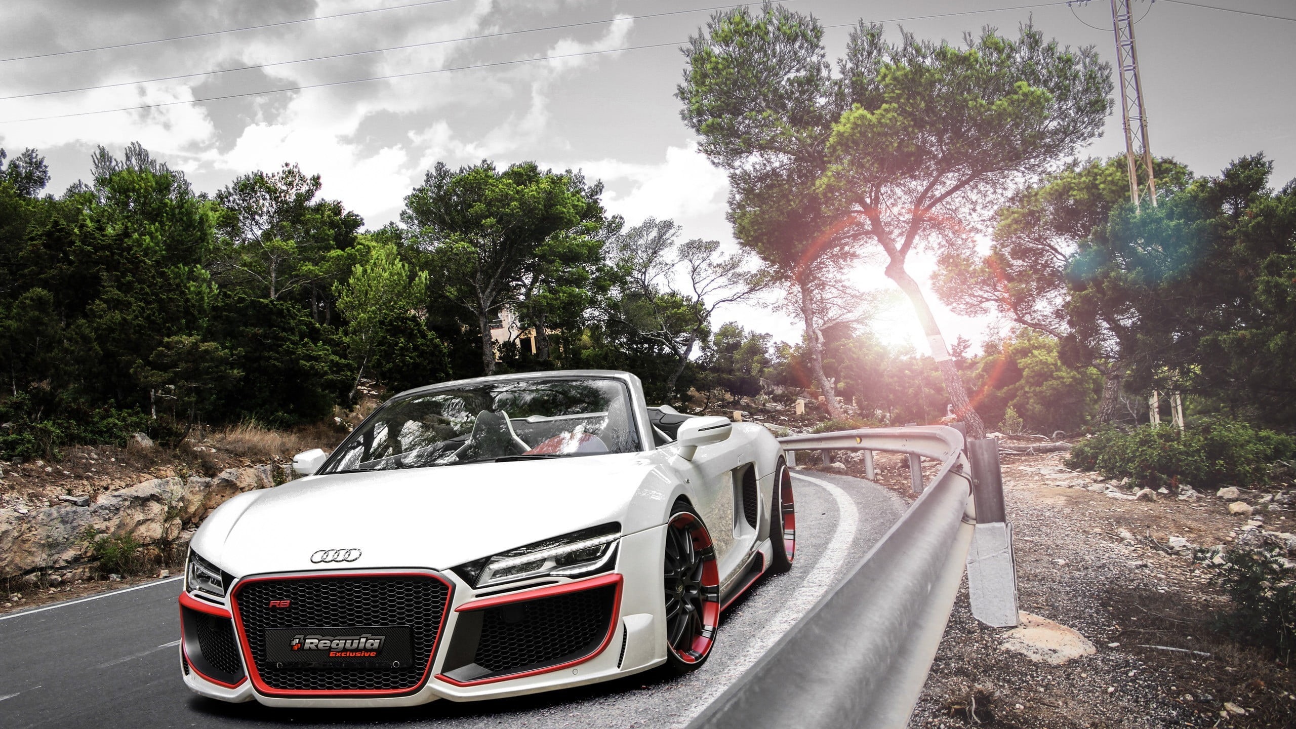 mode of transportation, sport, city, motor Vehicle, trees, convertible, land Vehicle, speed, sports Race, sky, summer, coupe, white cars, no people, travel, HD Wallpaper