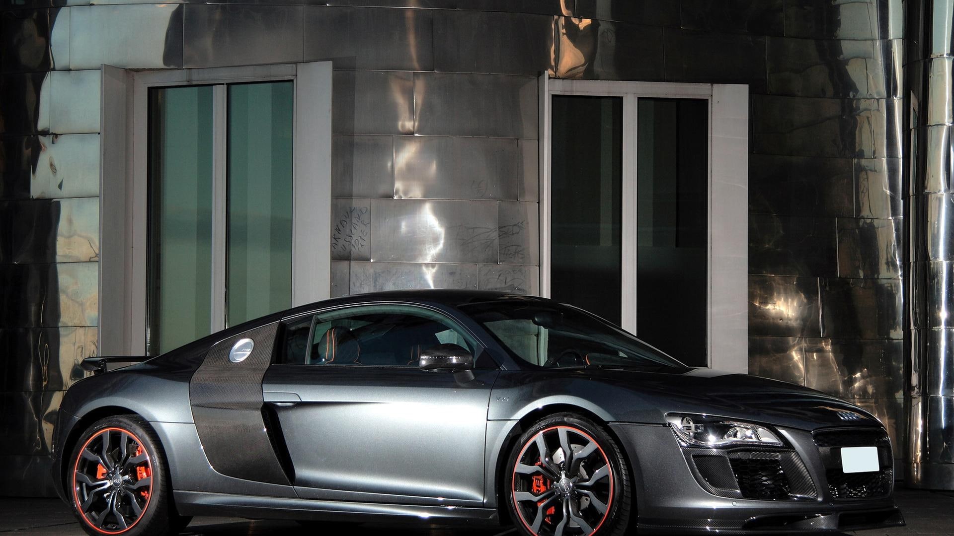 r, audi, metal, fiber, cars, 1080P, carbon, carbon fiber, wall, HD Wallpaper