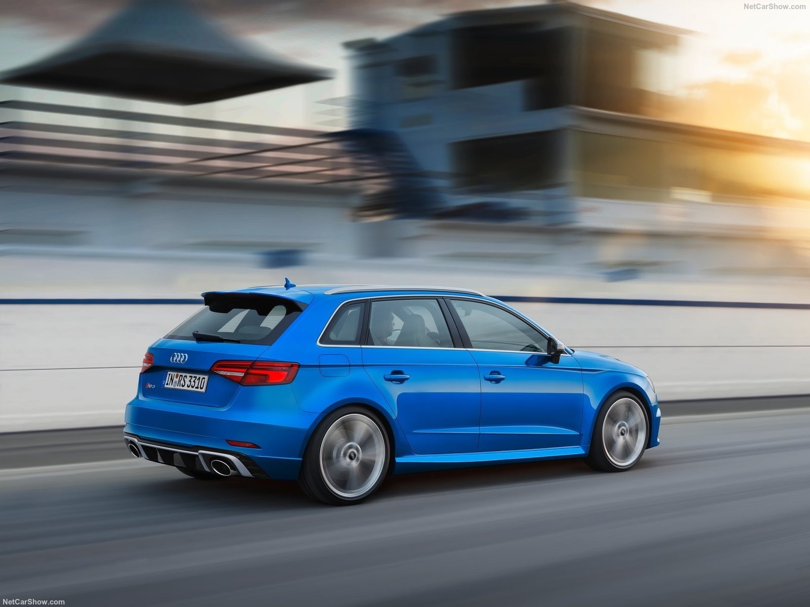audi, rs3, sportback, blue, 2017, 720P, cars, HD Wallpaper