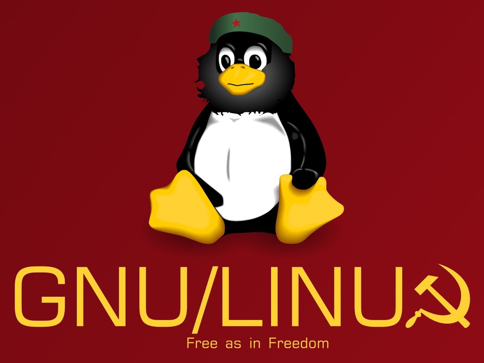 food, sign, male likeness, studio shot, close-up, yellow, no people, Linux, 720P, Tux, GNU, smiling, toy, celebration, red, indoors, human representation, HD Wallpaper