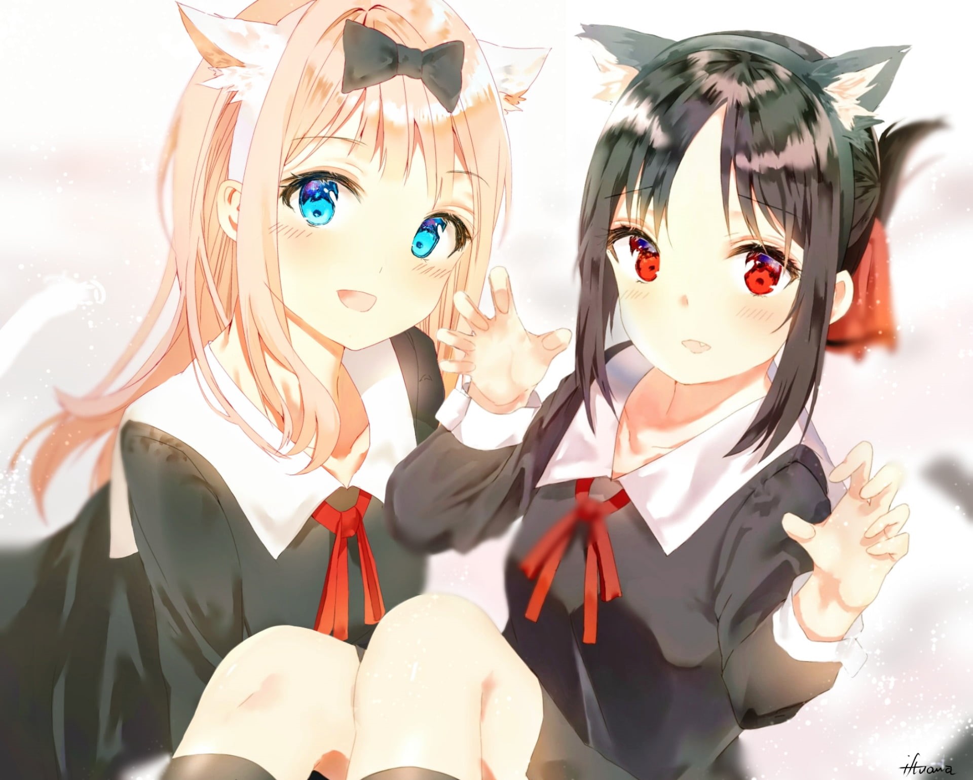 Kaguya-sama: Love is War, Kaguya Shinomiya, Chika Fujiwara, 1080P, Anime, HD Wallpaper