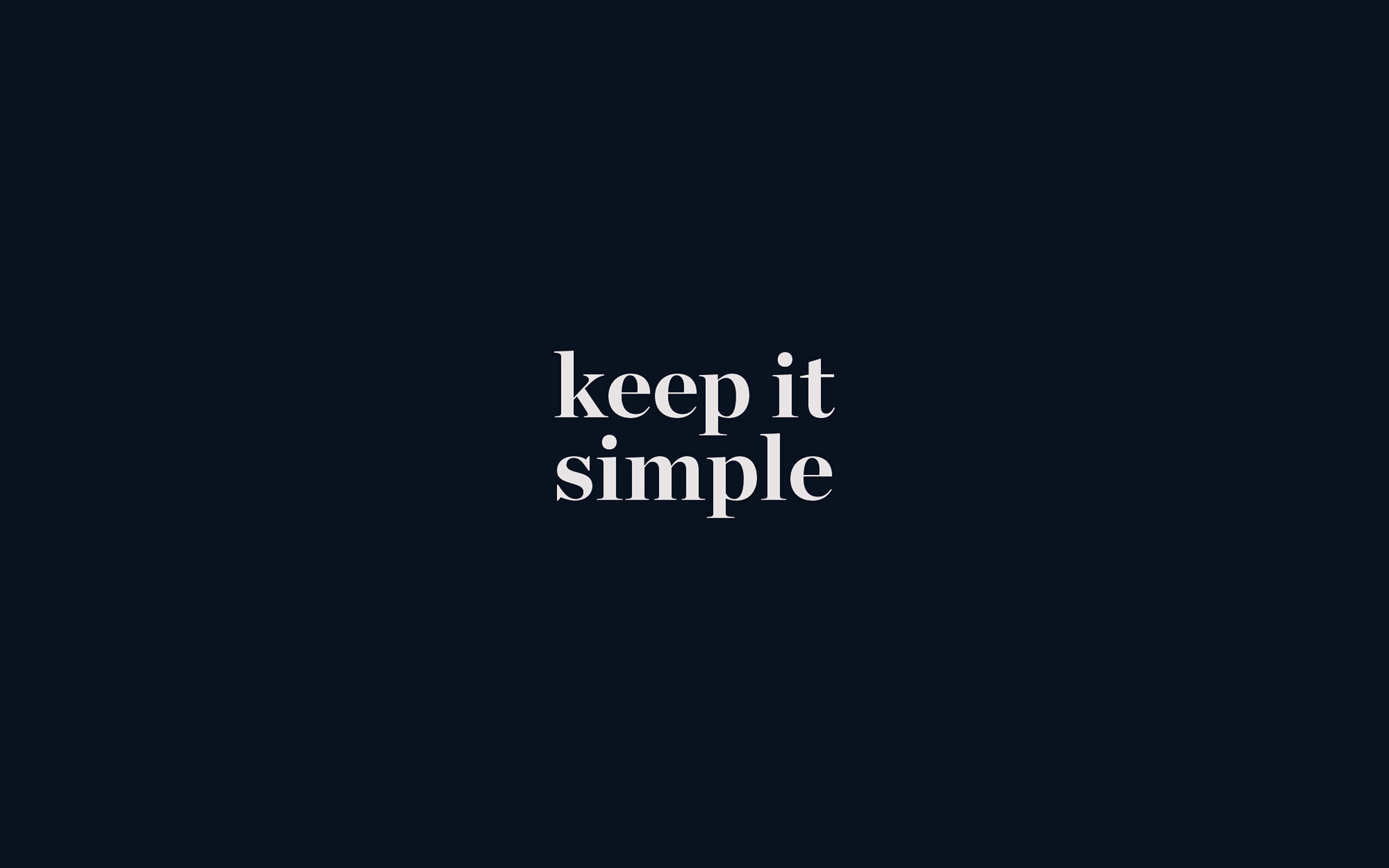 illustration, 4K, simple, it, art, keep, word, dark, blue, quote, HD Wallpaper