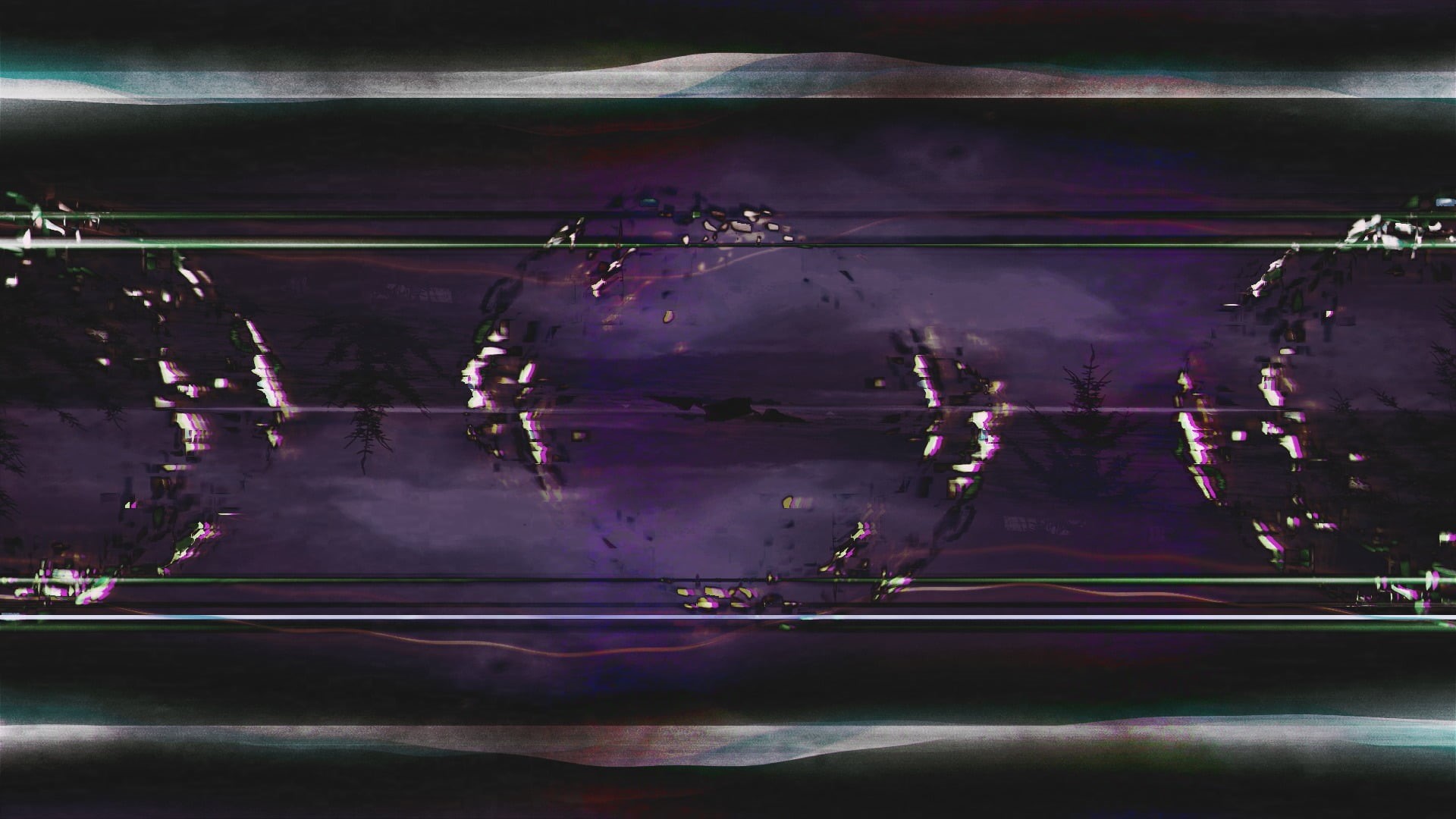 close-up, glass - material, simplicity, transparent, no people, ink, water, purple, glitch art, creativity, paint, full frame, pattern, 1080P, abstract, HD Wallpaper