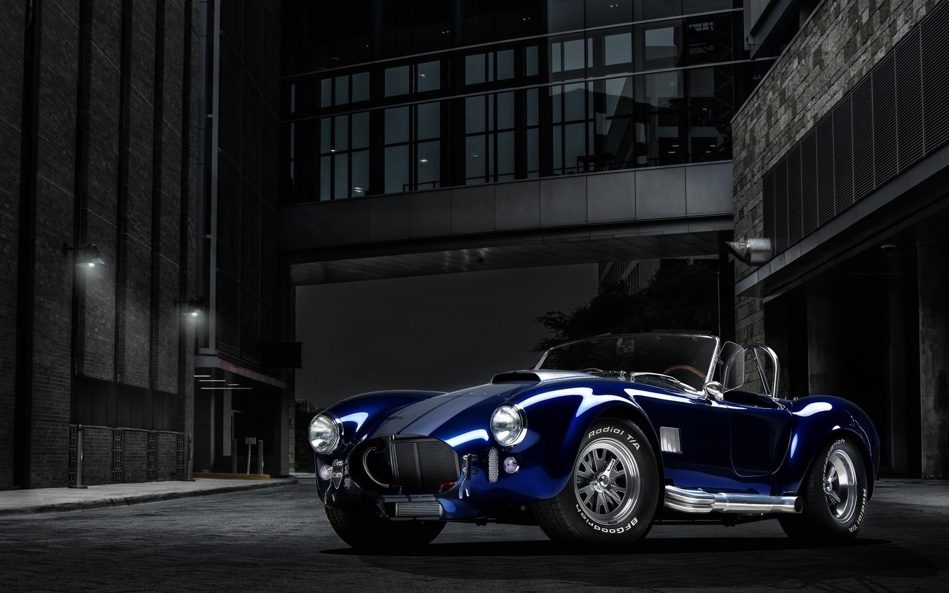 other cars, cobra, convertible, car, coupe, blue, 1080P, cars, shelby, HD Wallpaper