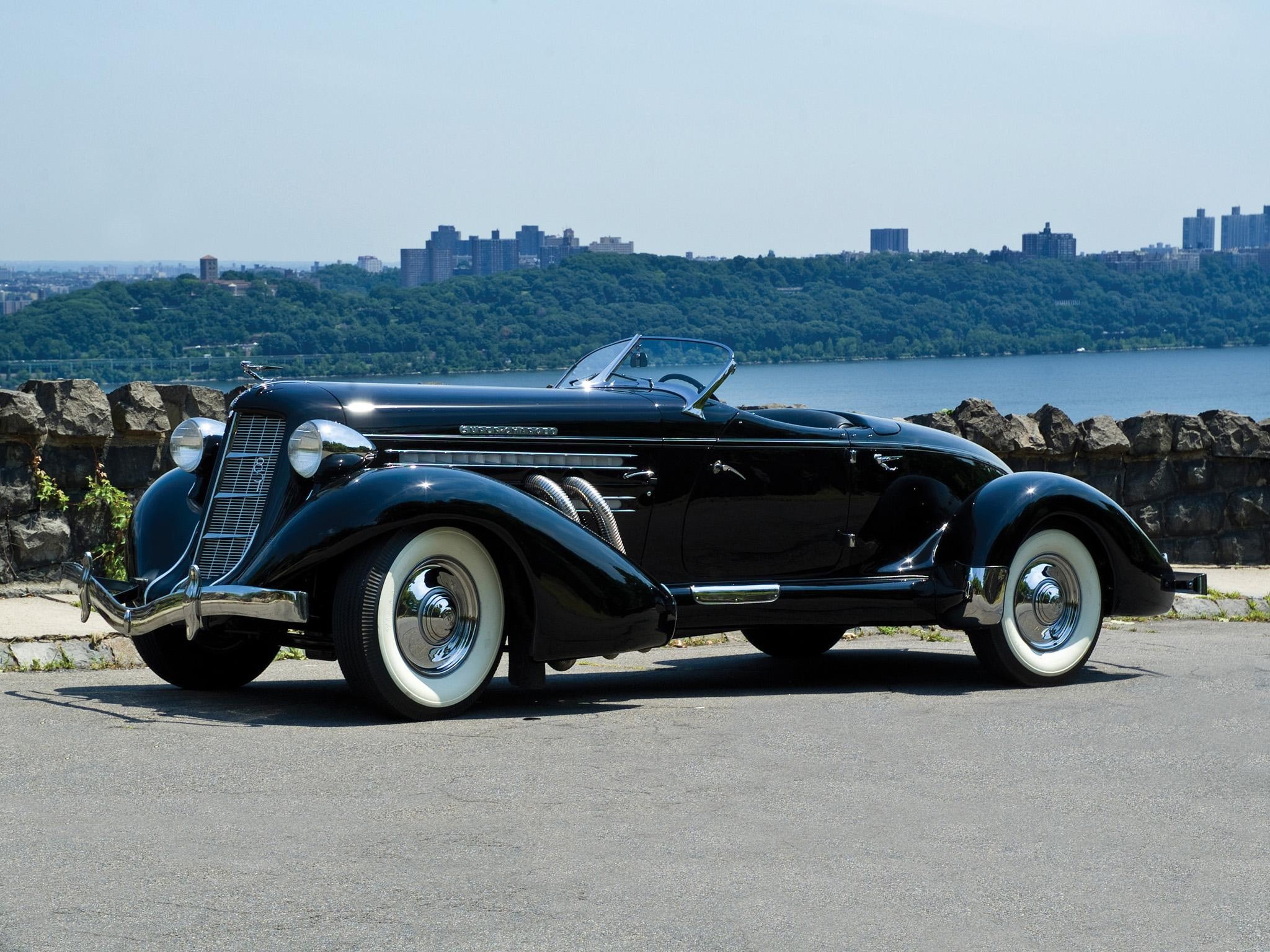 convertible, cars, antique, 1080P, auburn, speedster, classic, HD Wallpaper