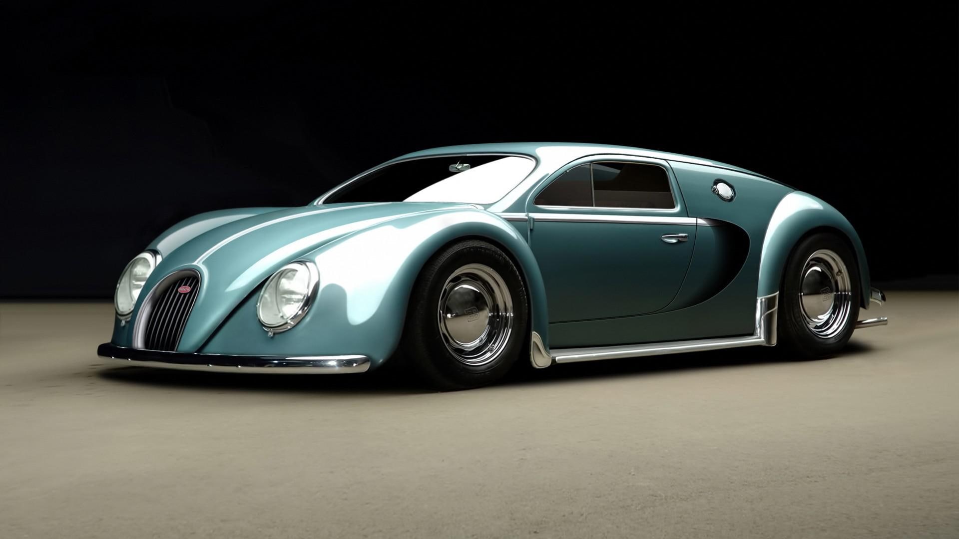1080P, bugatti, bugatti veyron, car, classic car, veyron, classic, 1945, HD Wallpaper