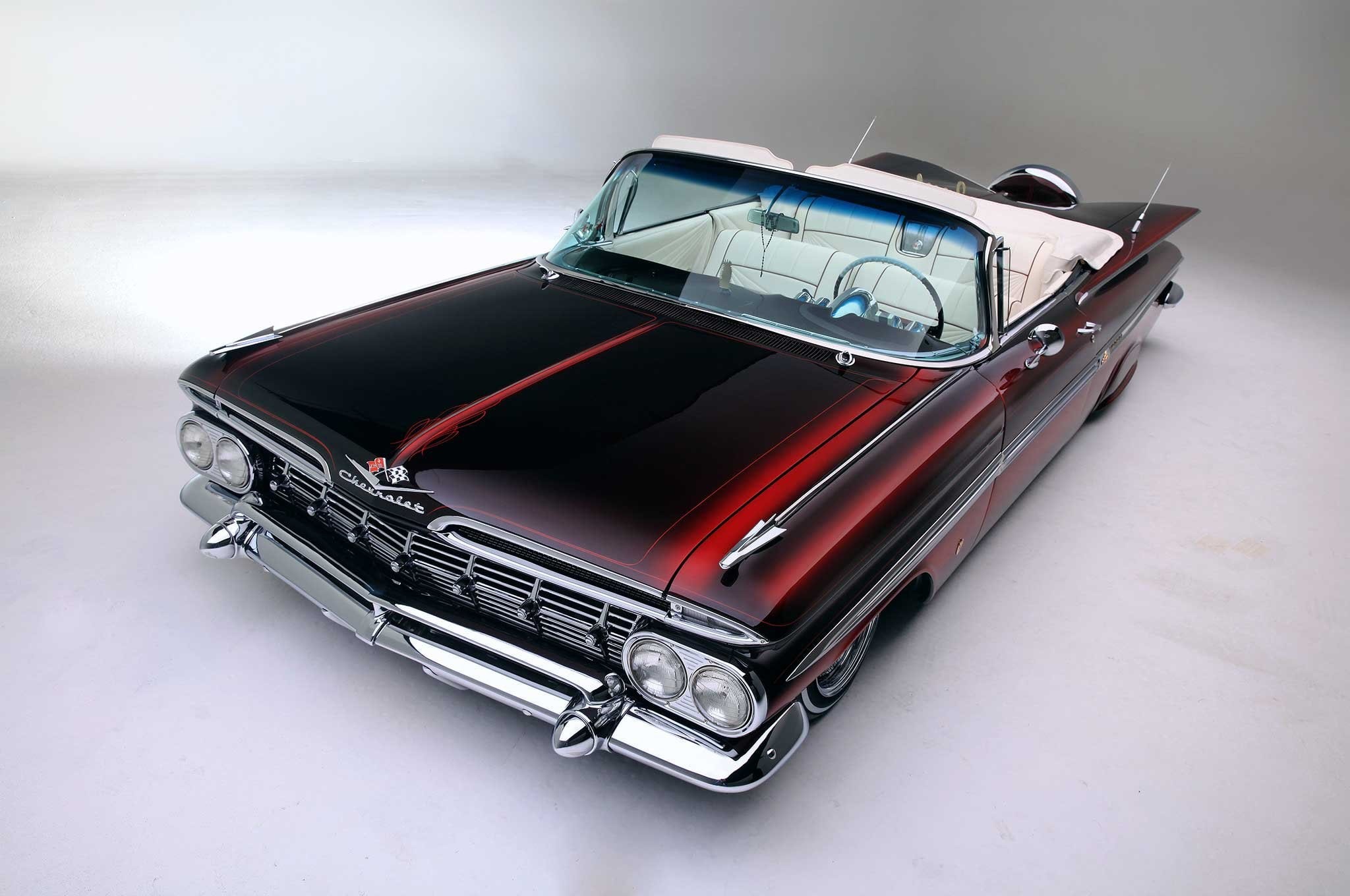chevrolet, rod, 1080P, impala, 1959, convertible, custom, gangsta, hot, tuning, rods, lowrider, HD Wallpaper