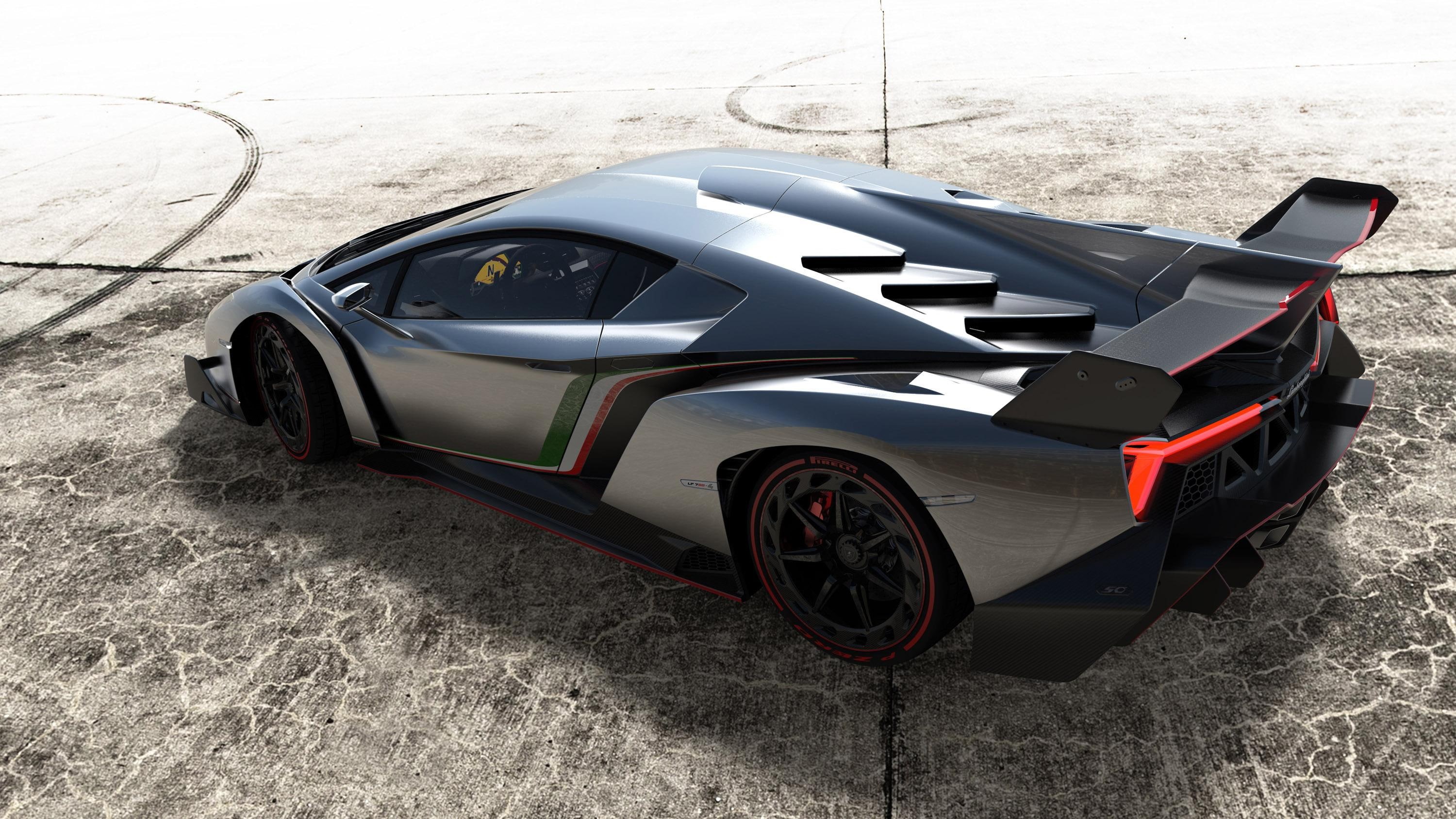 gray, lamborghini, black, photo, car, veneno, sports, 2K, cars, HD Wallpaper