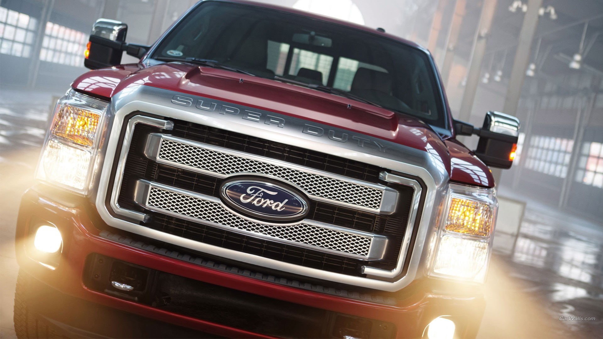 1080P, Ford, nature, city, no people, retro styled, stationary, red, Ford F-250, headlight, junkyard, transportation, black, outdoors, technology, lighting equipment, HD Wallpaper