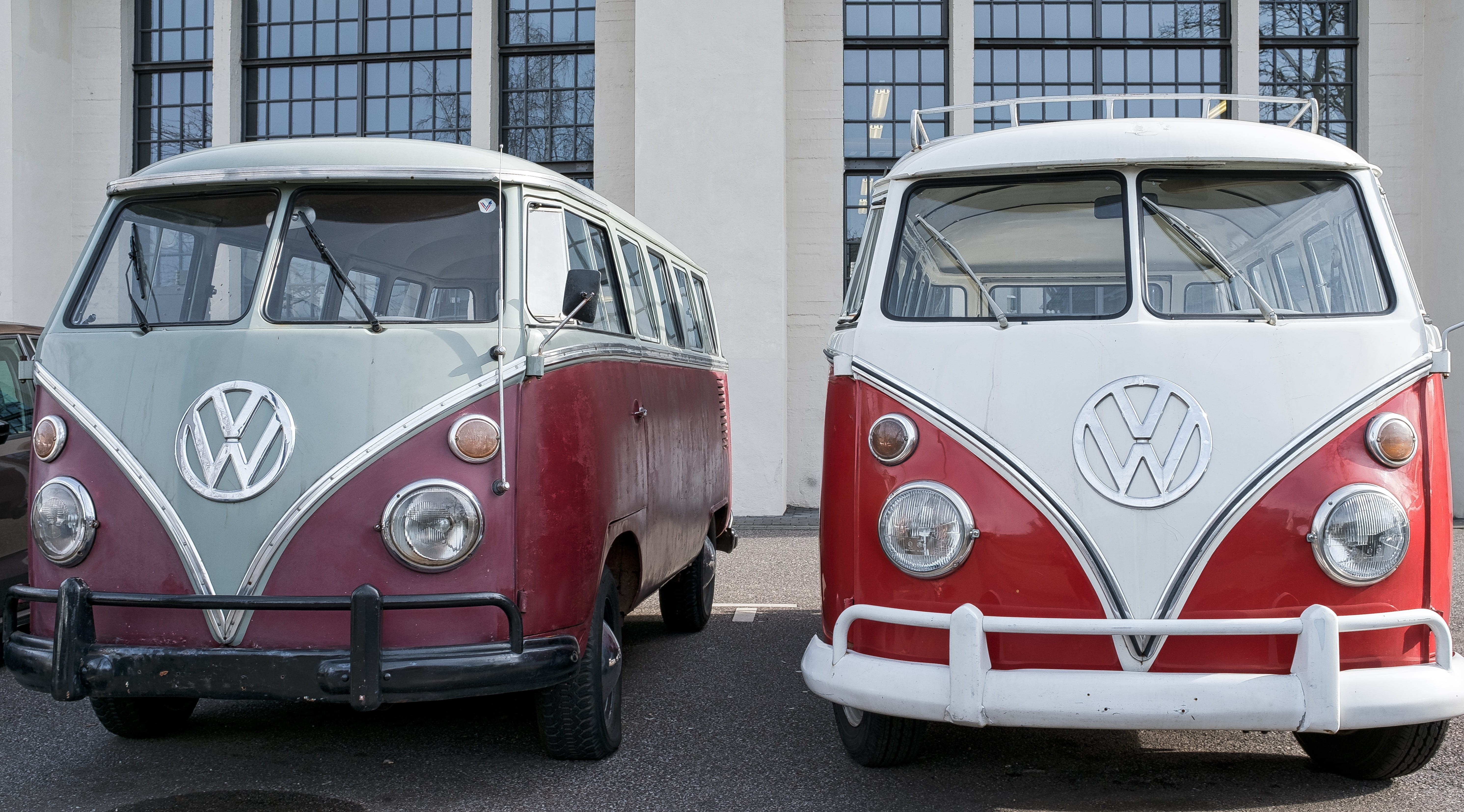 built structure, Auto, stationary, white color, red, Bulli, cultish, vw, travel, vw bulli, vehicle, mode of transportation, camping bus, Vw Bus, transportation, HD Wallpaper