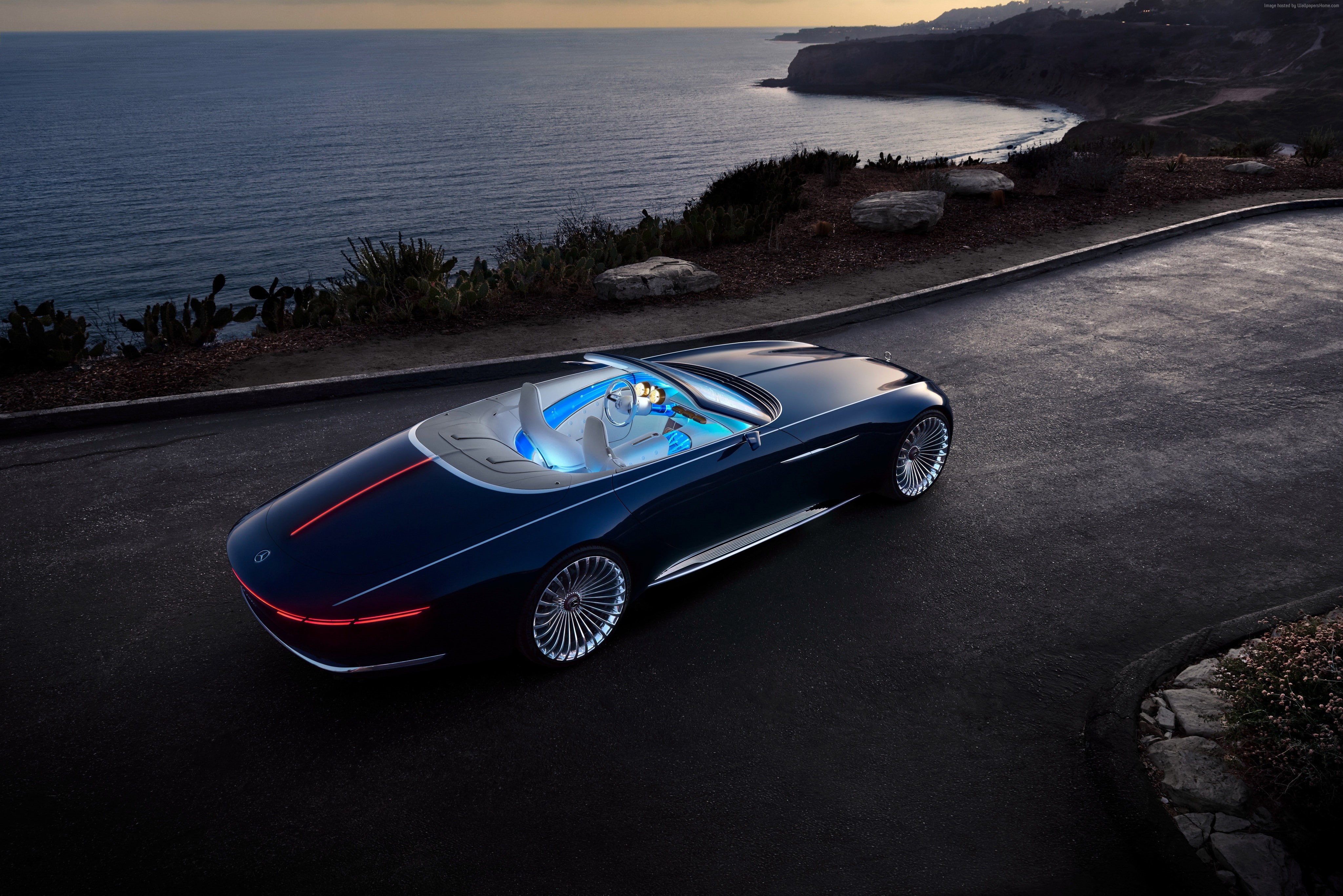4k, 4K, electric cars, Mercedes-Maybach 6, HD Wallpaper