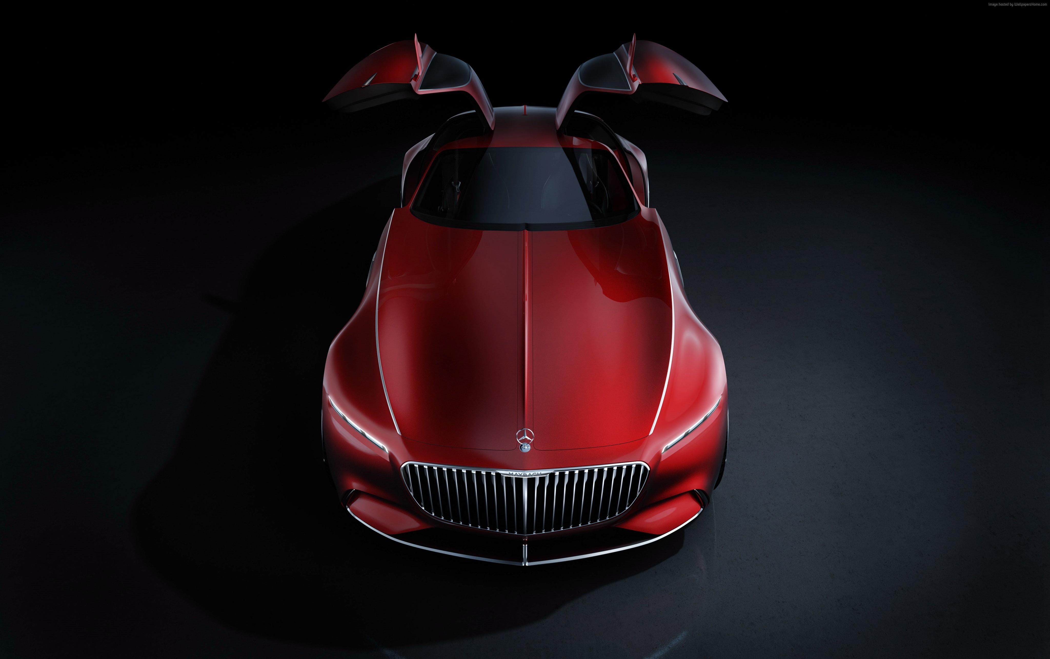 luxury cars, Vision Mercedes Maybach 6, electric cars, red, 4K, HD Wallpaper