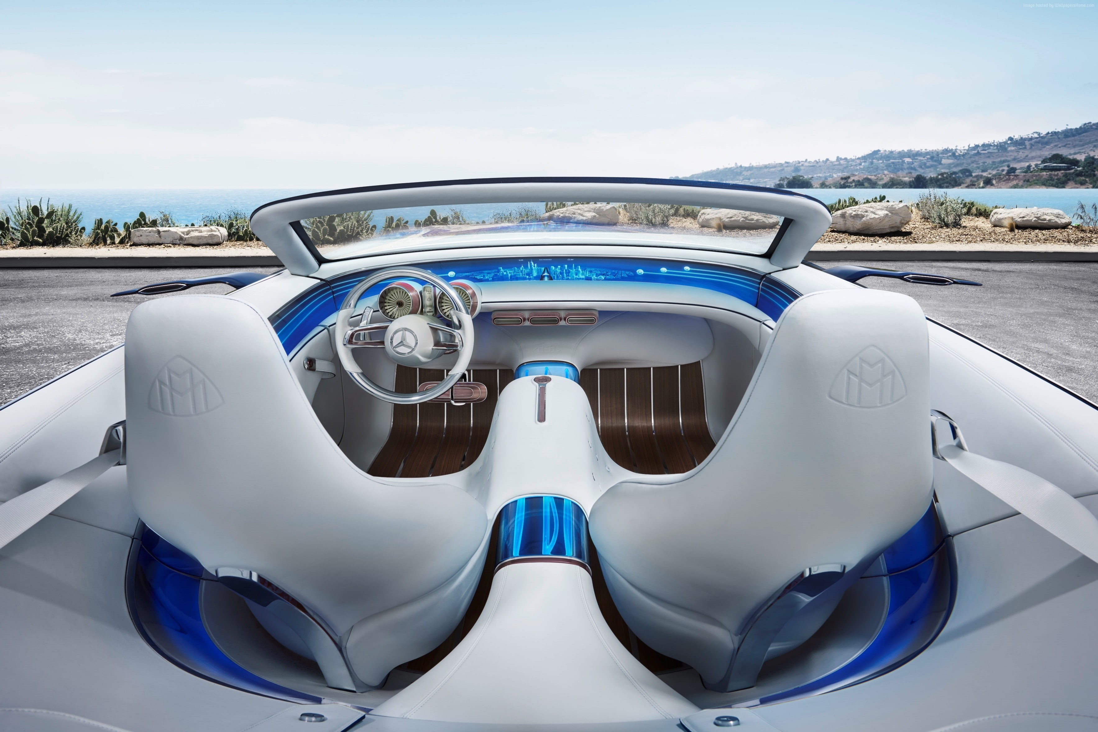 2K, 4K, interior, Mercedes-Maybach 6, electric cars, HD Wallpaper