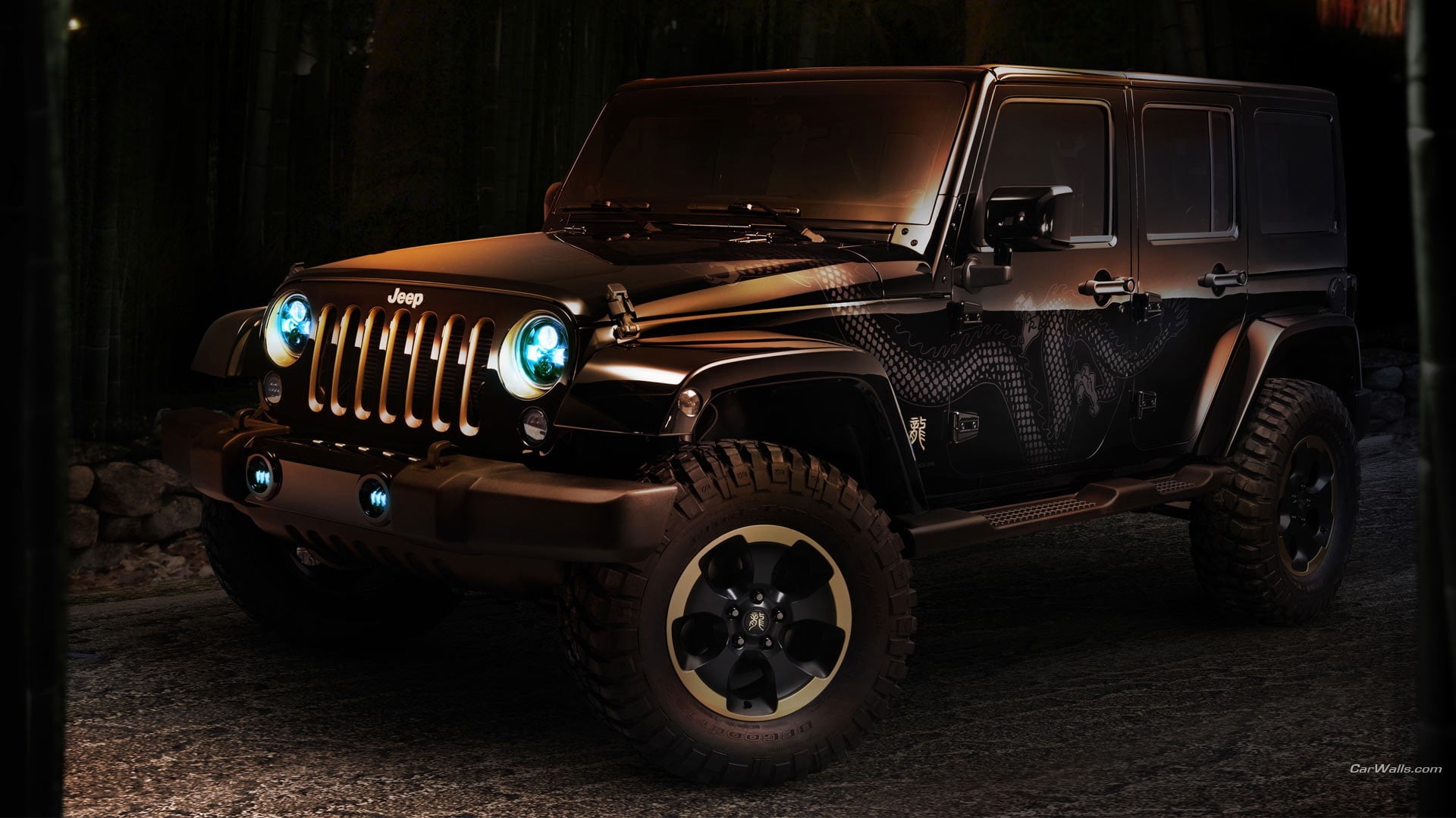 transportation, vintage car, metal, nature, Jeep, no people, motor vehicle, truck, night, headlight, Jeep Wrangler, mode of transportation, outdoors, vehicle, HD Wallpaper
