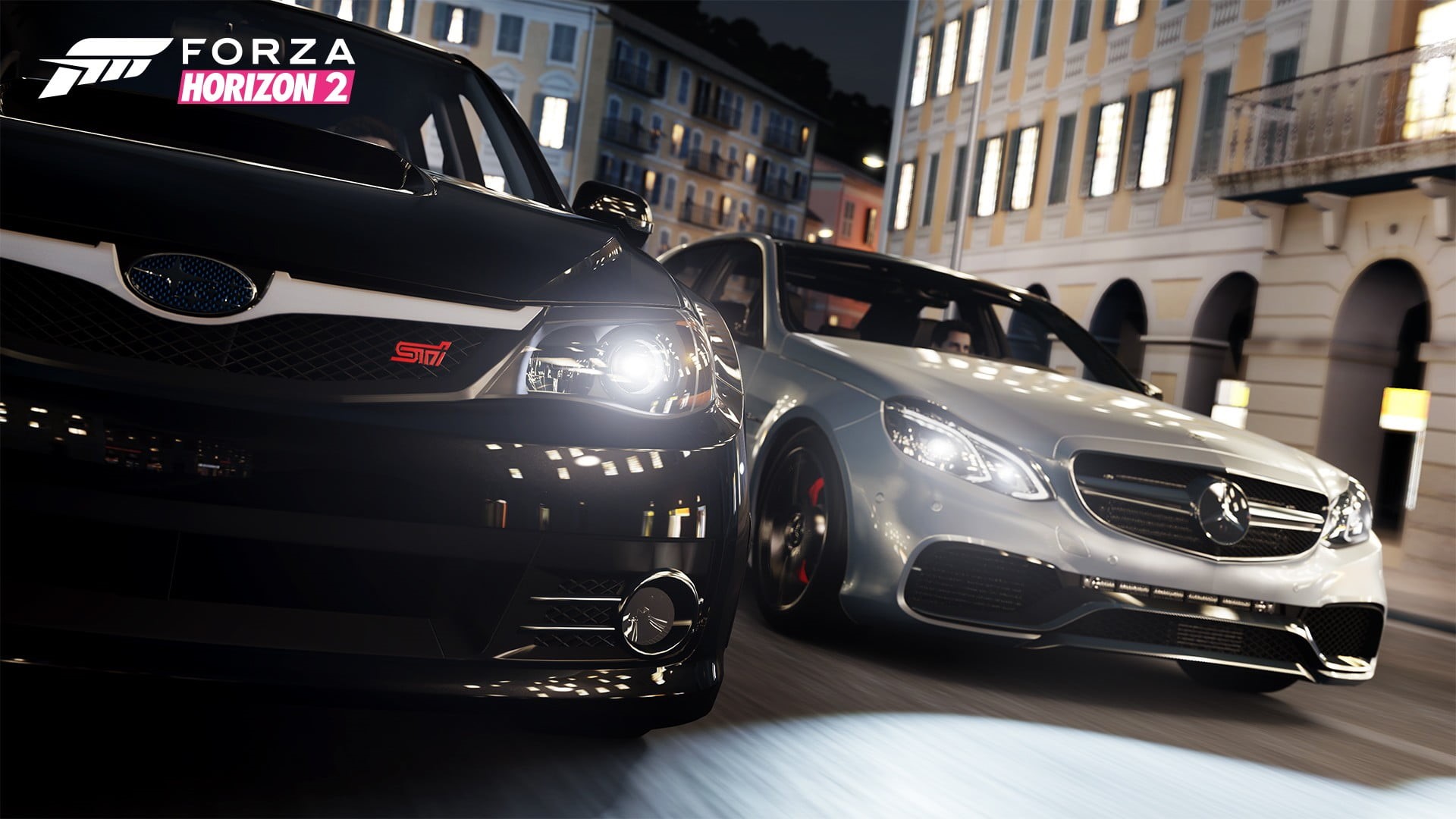 no people, vehicle, video games, car, stationary, architecture, 1080P, auto racing, day, city, building exterior, reflection, forza, game, motor vehicle, HD Wallpaper