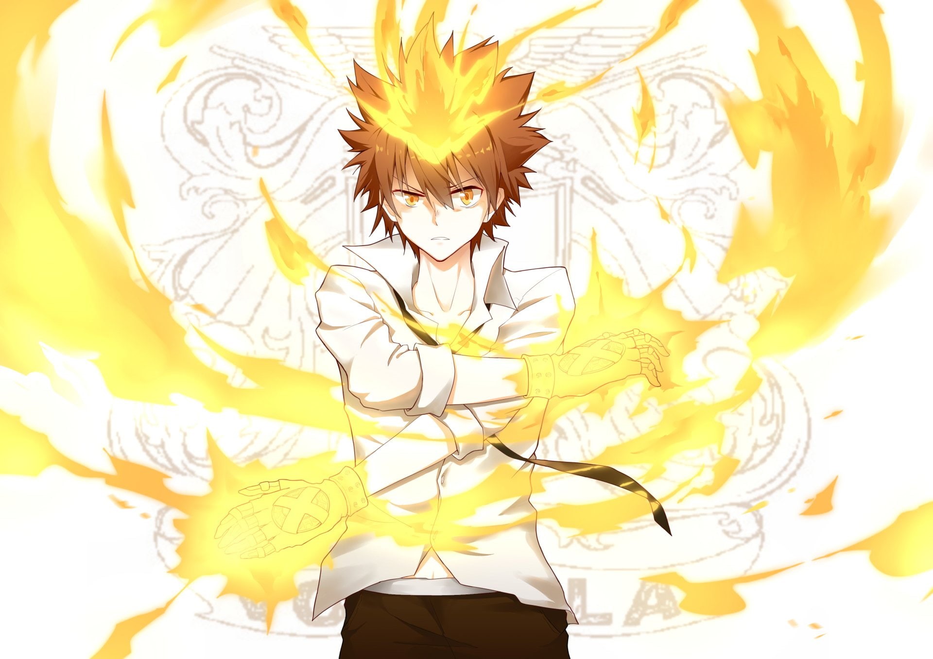 Anime, 1080P, Tsunayoshi Sawada, Katekyō Hitman Reborn!, HD Wallpaper