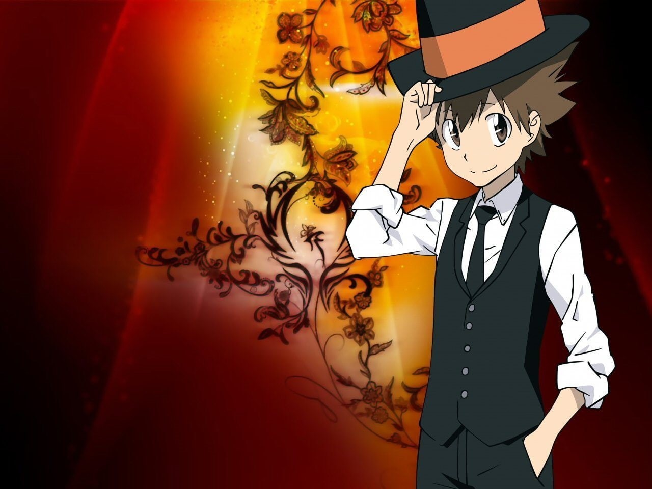 hat, obscured face, unrecognizable person, representation, wall - building feature, casual clothing, clothing, art and craft, leisure activity, anime boys, HD Wallpaper