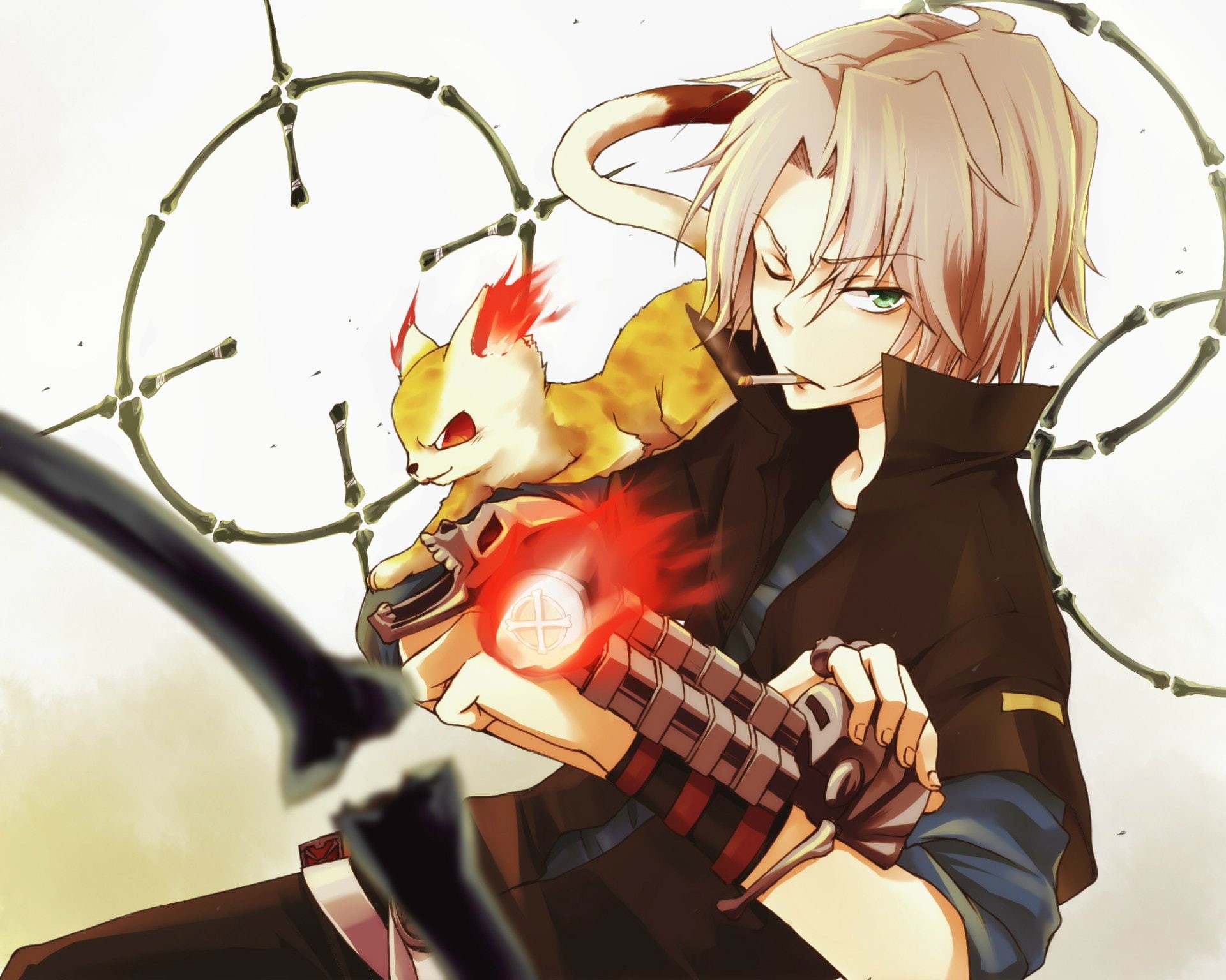 Anime, Hayato Gokudera, Uri (Katekyō Hitman Reborn!), Katekyō Hitman Reborn!, 1080P, HD Wallpaper