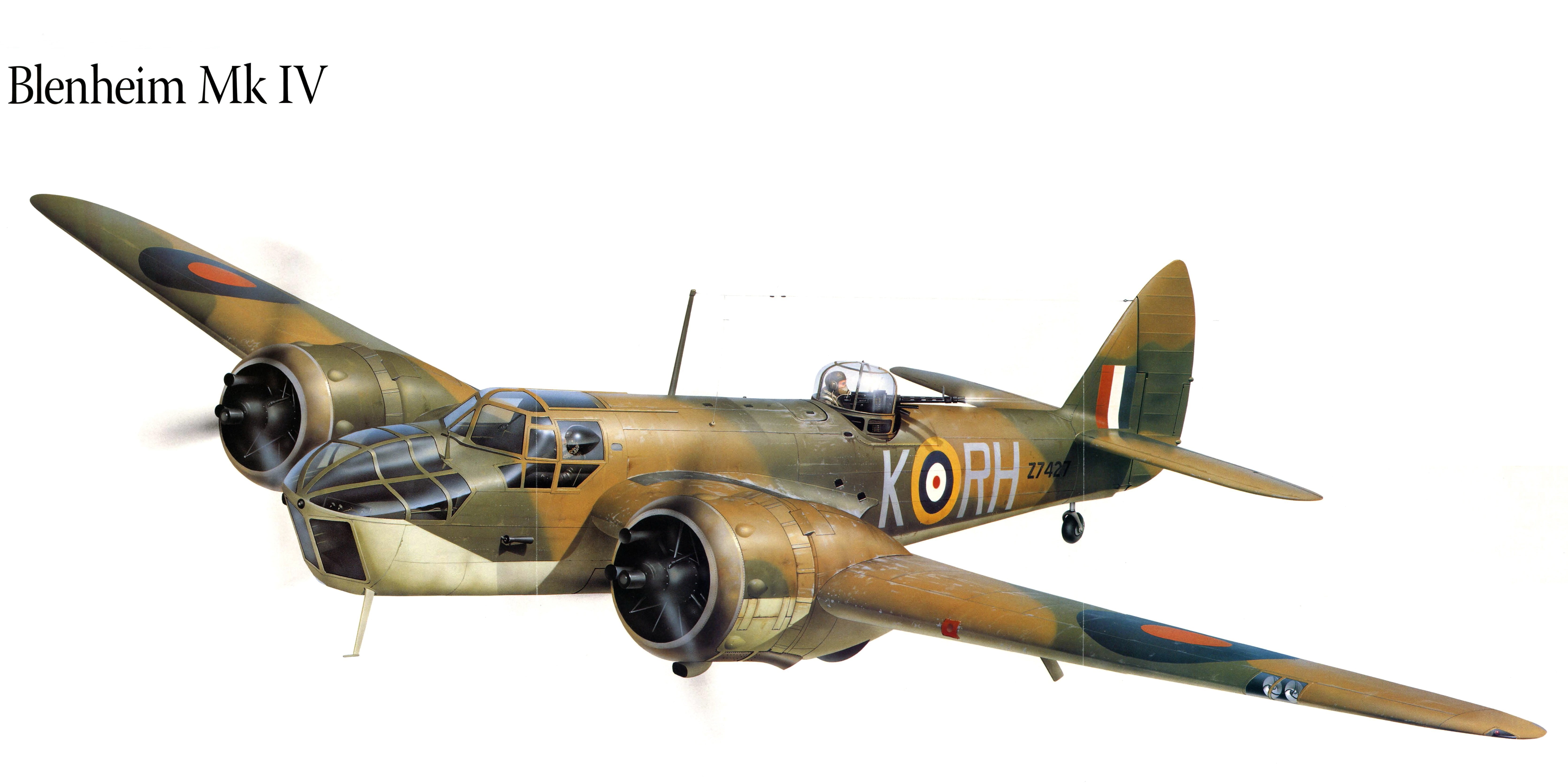 fighter, mkiv, painting, 5K, airplane, weapon, art, war, blenheim, military, aircraft, HD Wallpaper