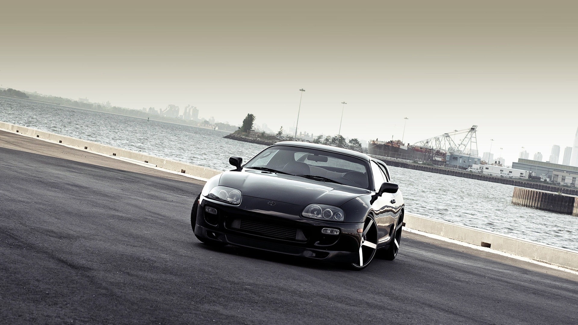 sports, red, mkiv, vehicles, 1080P, toyota, automobiles, supra, cars, black, dock, supercars, automotive, turbo, exotic, outdoors, HD Wallpaper