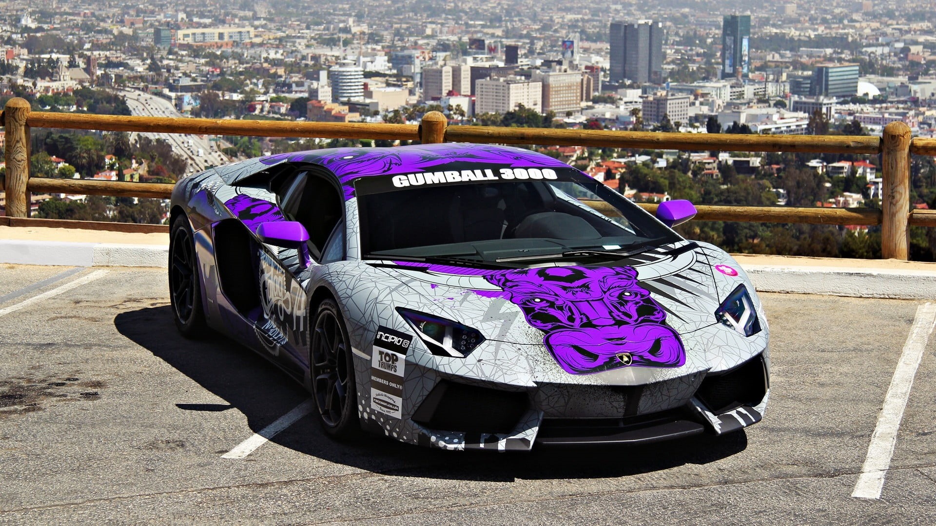 nature, white, luxury, architecture, Gumball, purple, outdoors, land vehicle, cityscape, day, vehicle, building, text, mode of transportation, no people, HD Wallpaper