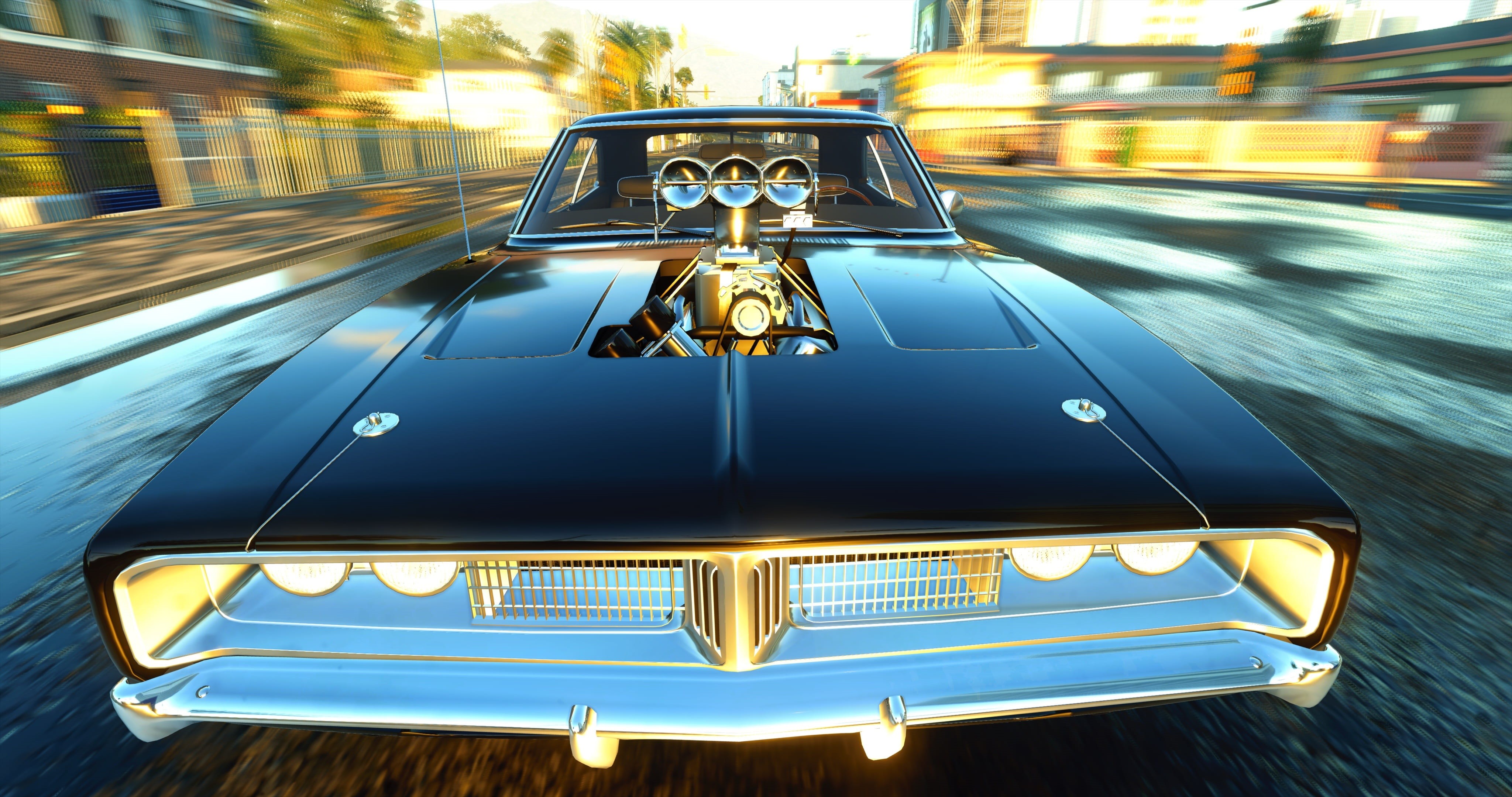 fast, headlight, furious, vintage car, black, mode of transportation, public transportation, travel, no people, transportation, retro styled, outdoors, HD Wallpaper