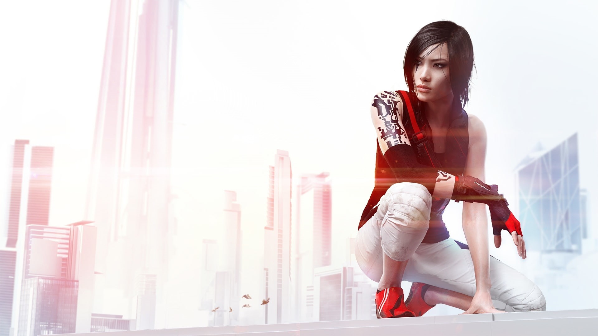 Mirror, Edge, Beautiful, Girl, s, 1080P, HD Wallpaper