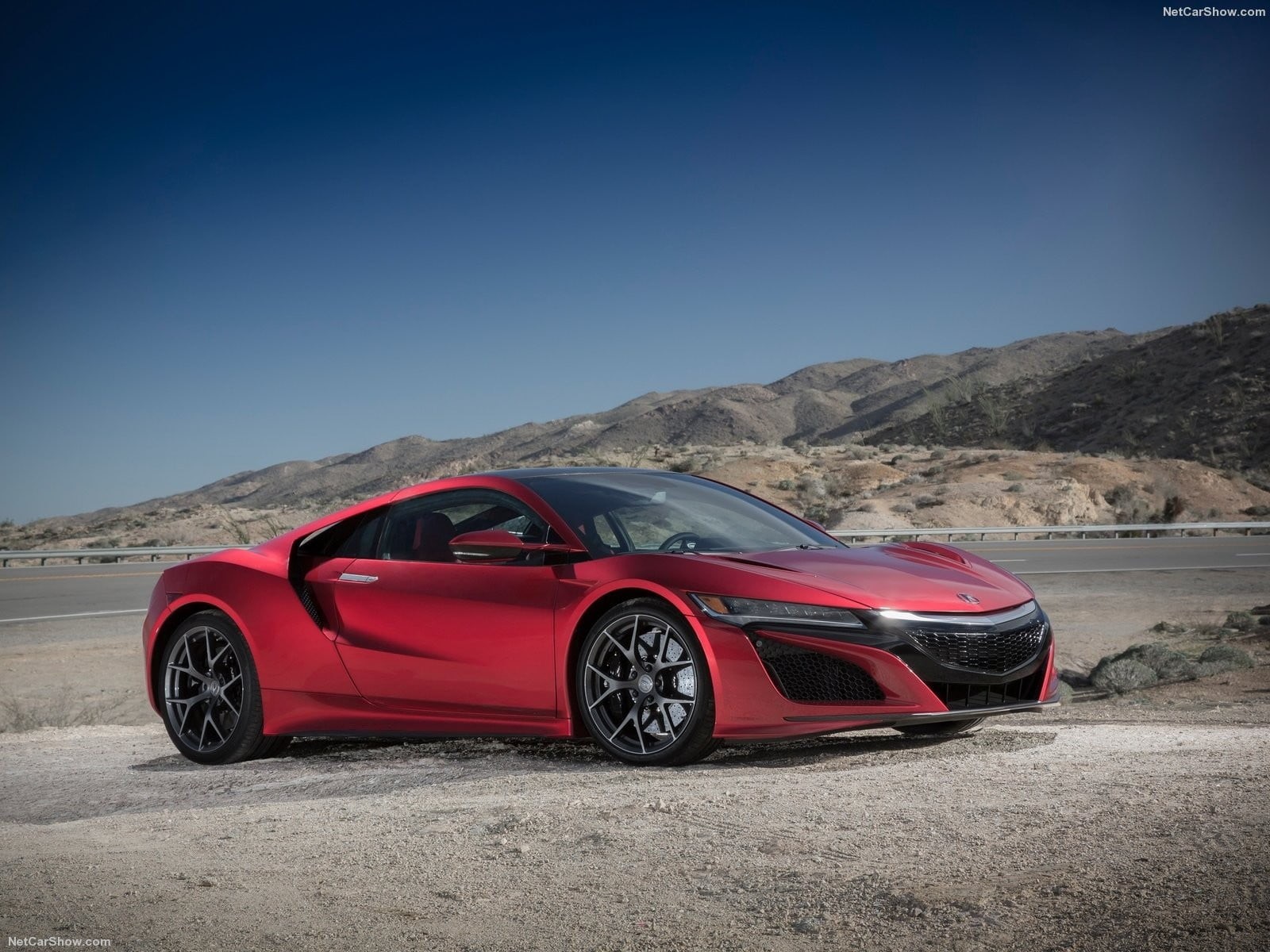 outdoors, day, sunlight, Acura NSX 2017, Acura NSX, nature, arid climate, black, mountain, convertible, desert, mode of transportation, car, land vehicle, HD Wallpaper