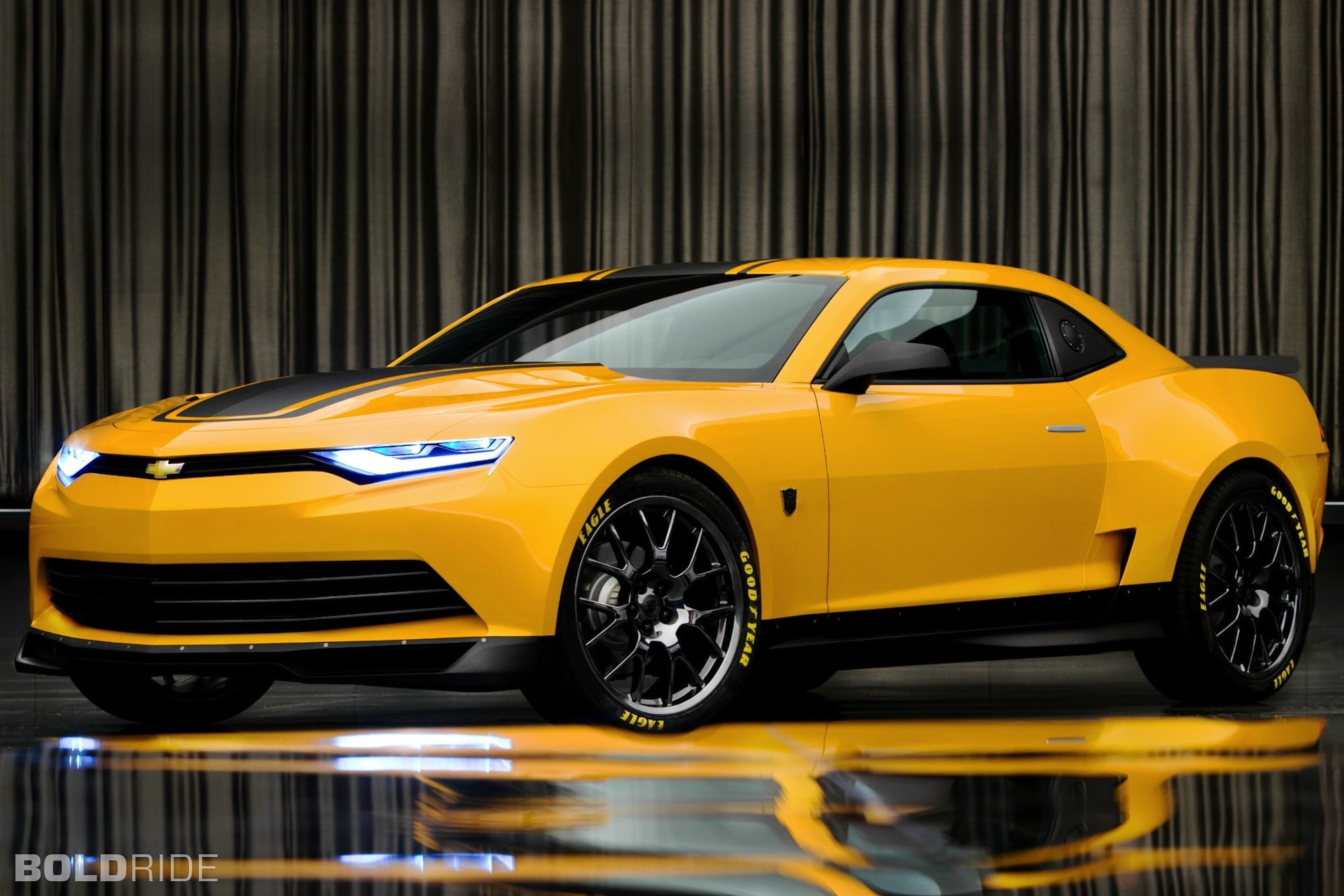 chevrolet, concept, bumblebee, transformers, camaro, 2014, muscle, 1080P, HD Wallpaper