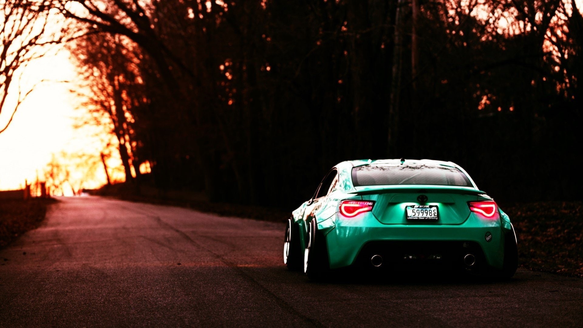 GT86, Camber, Toyota GT86, 1080P, BBS, Green, HD Wallpaper