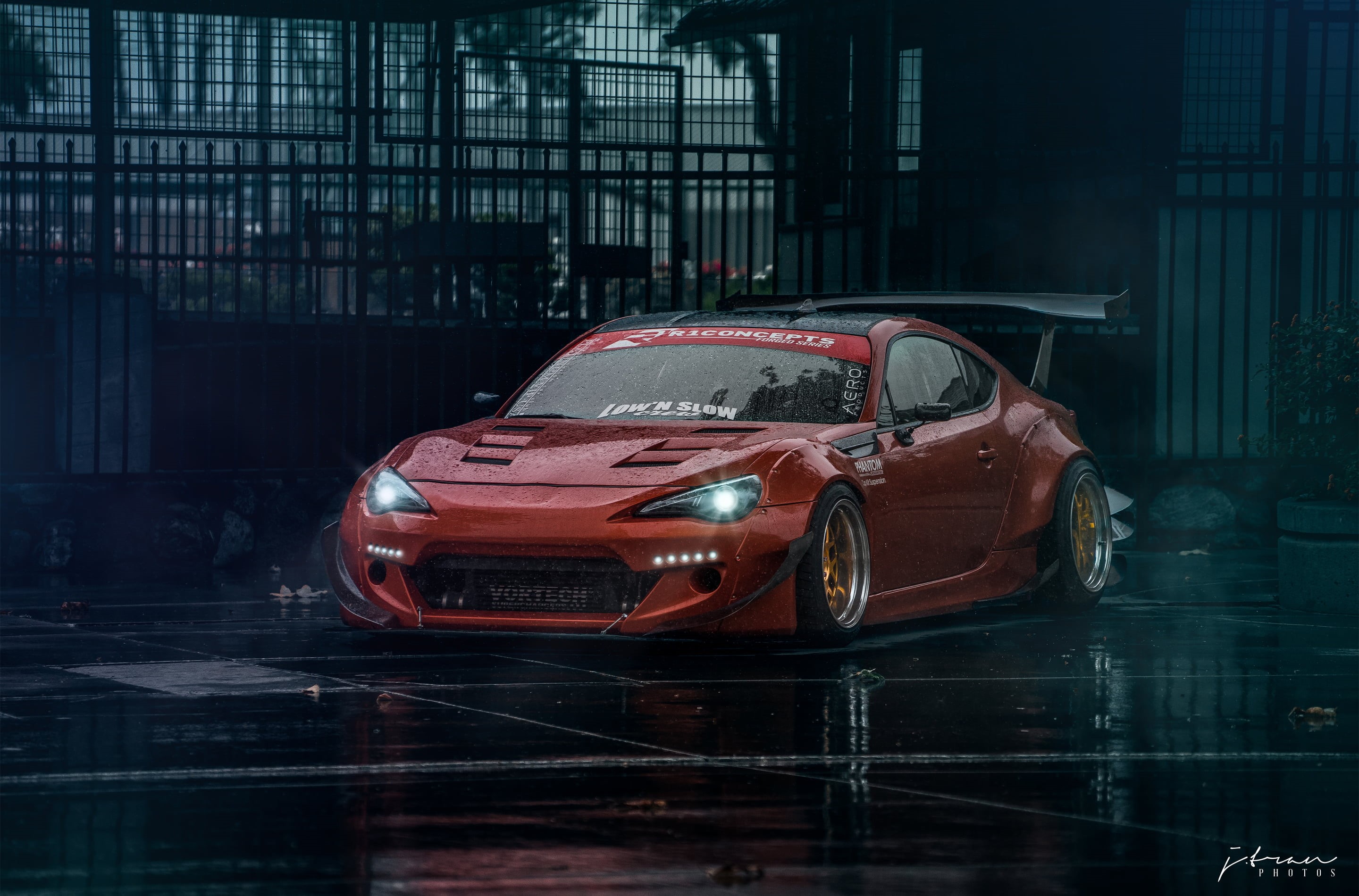 car, new, brz, sports, headlight, red, mode of transportation, sports Race, mode of Transport, rain, compact Car, retro styled, small, land Vehicle, transportation, HD Wallpaper