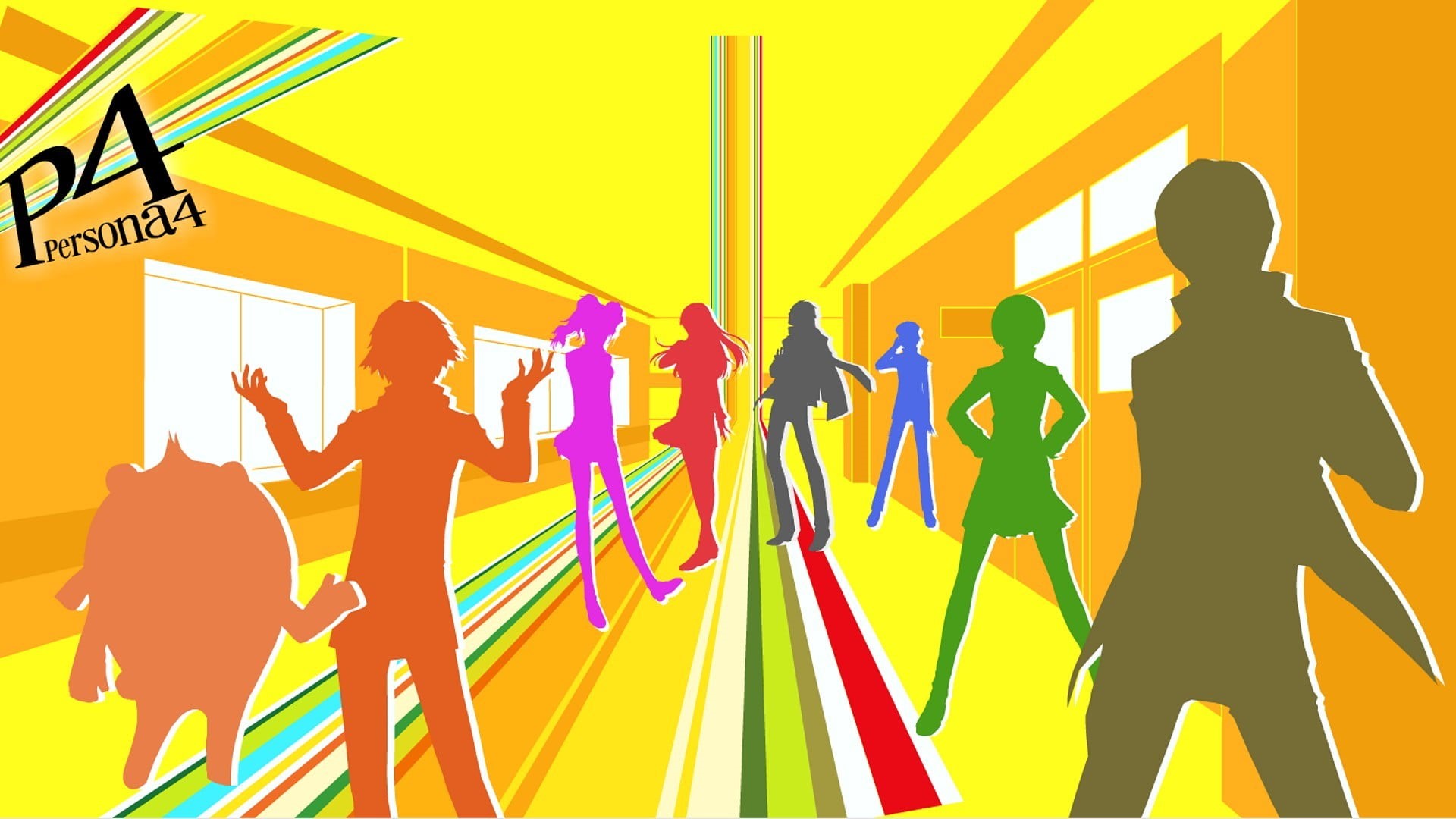 nightlife, 1080P, occupation, real people, silhouette, city, clubbing, Persona series, poster, standing, multi colored, leisure activity, sign, group of people, HD Wallpaper