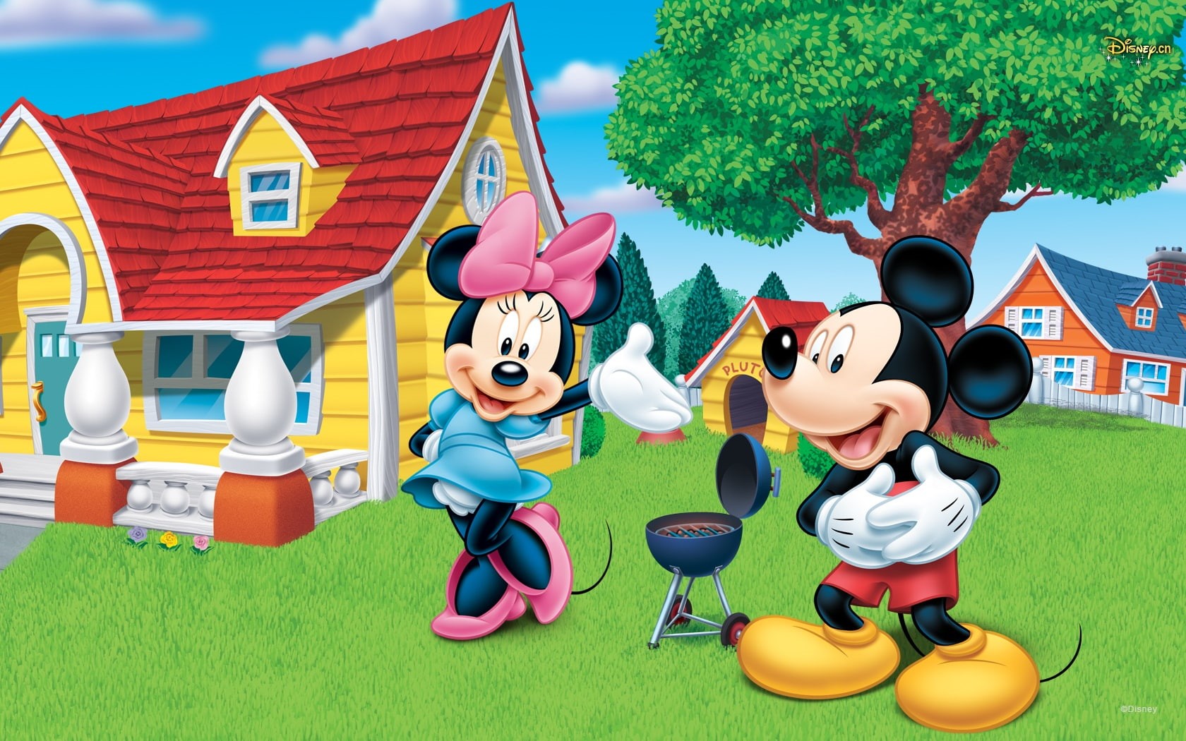 Disney, 720P, Together, Mickey, BBQ, HD Wallpaper