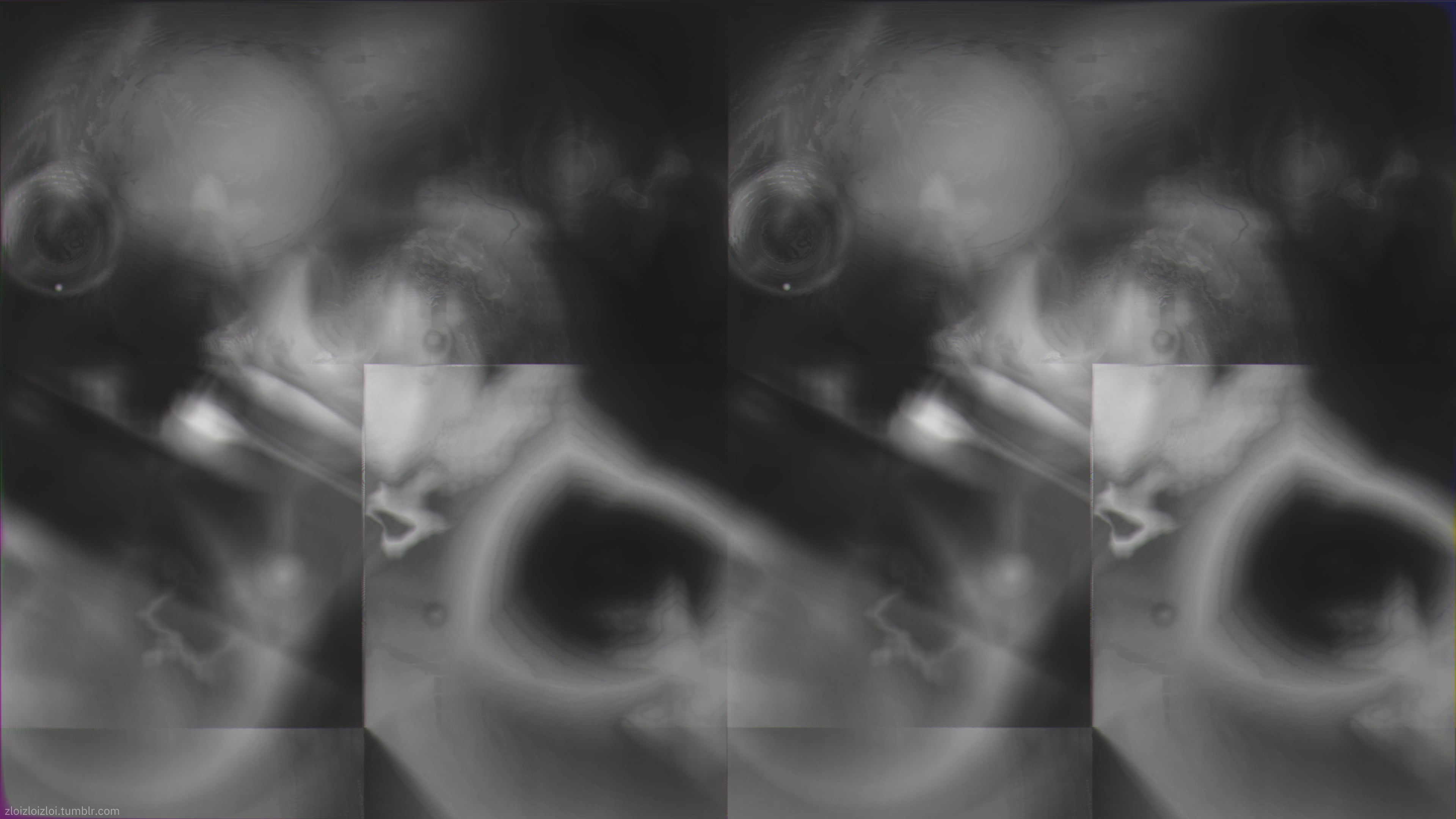 indoors, smoking - activity, close-up, abstract, glitch art, cigarette, monochrome, 4K, bone, people, adult, smoke - physical structure, pollution, body part, HD Wallpaper
