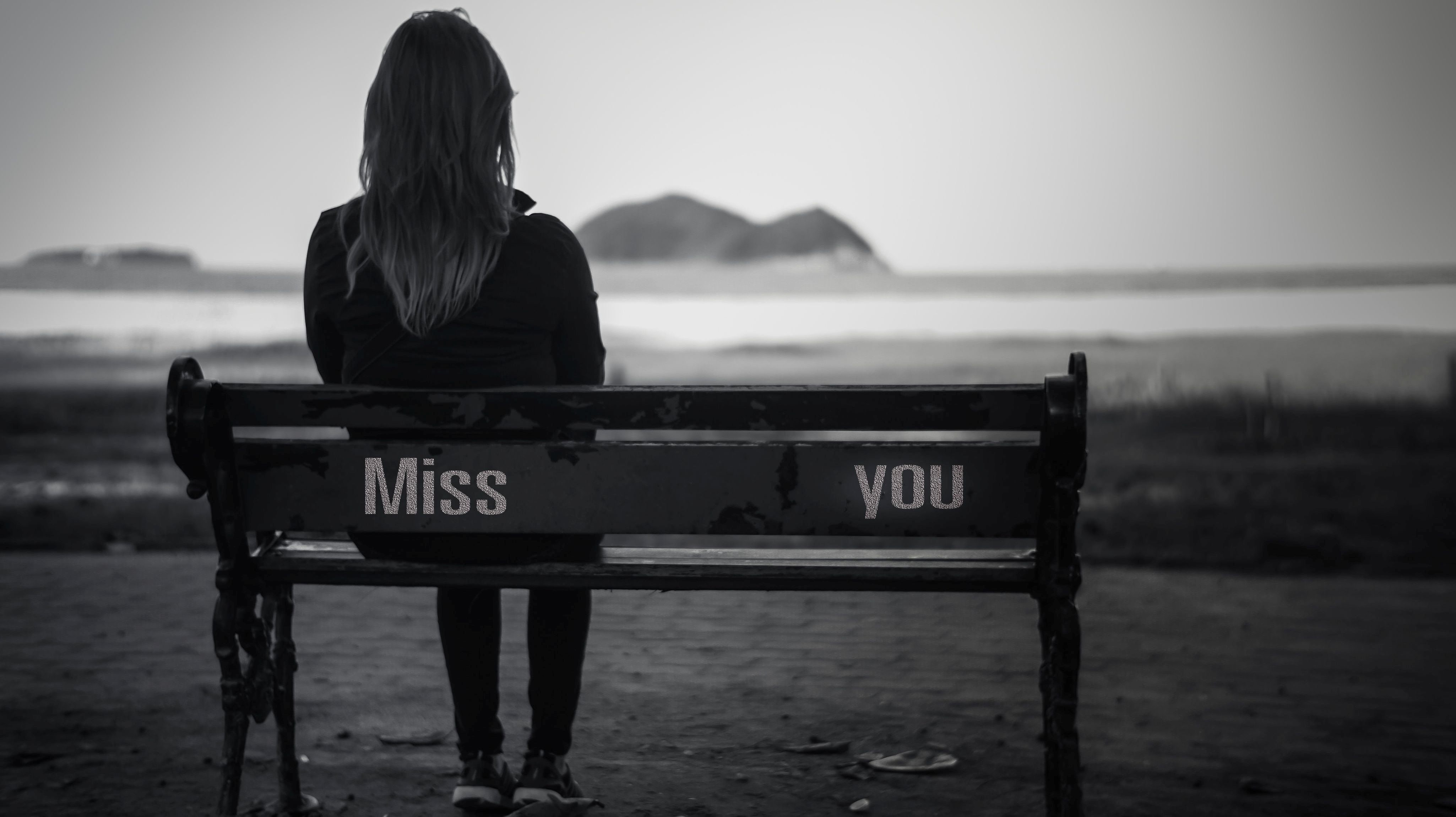 shirt, full length, widescreen, looking, tranquil Scene, summer, woman, scenics - nature, beauty, sky, beauty In Nature, copy Space, bench, blur, HD Wallpaper