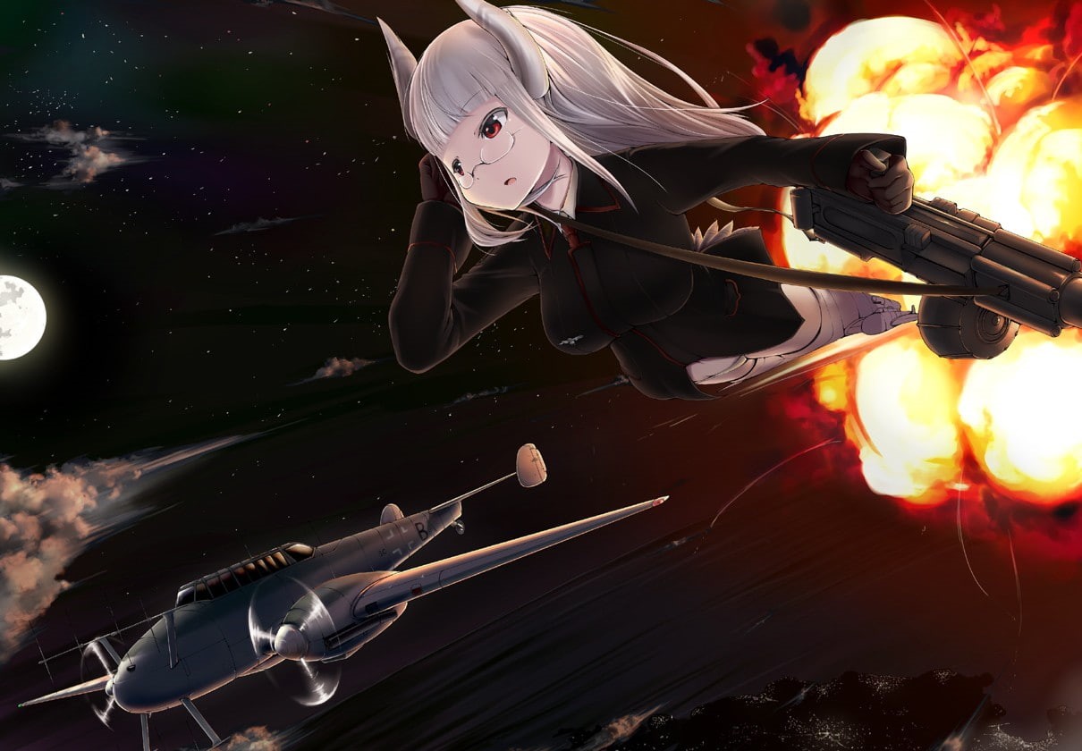 glowing, holding, indoors, Strike Witches, flying loli, animal wildlife, motion, event, real people, fire - natural phenomenon, flame, costume, burning, HD Wallpaper