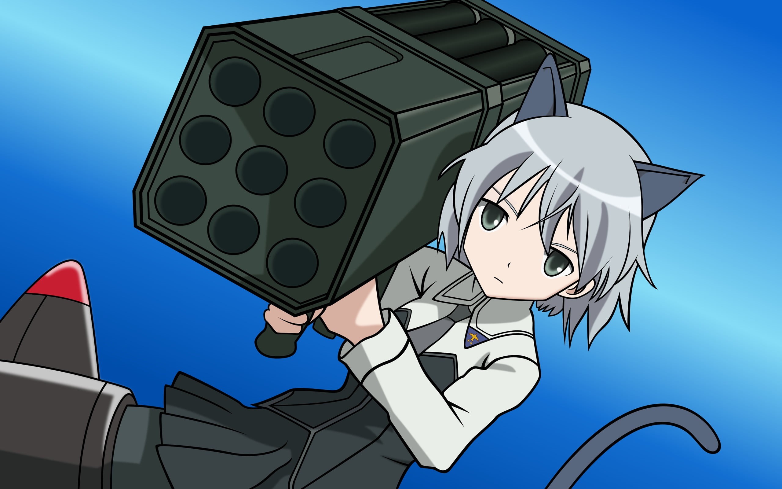 anime, sky, representation, cartoon, male likeness, Sanya v. Litvyak, Strike Witches, day, emotion, art and craft, 2K, human representation, creativity, HD Wallpaper