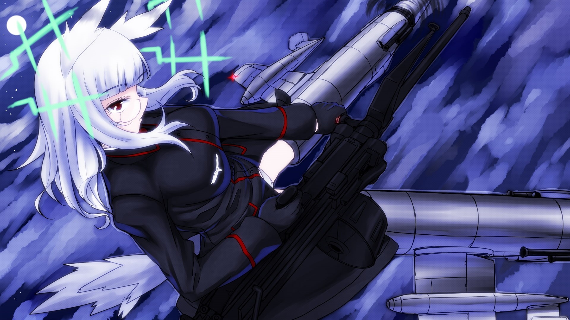 maruttona, weapon, heidimarie, witches, gun, ears, glasses, animal, maru, schnaufer, 1080P, strike, HD Wallpaper
