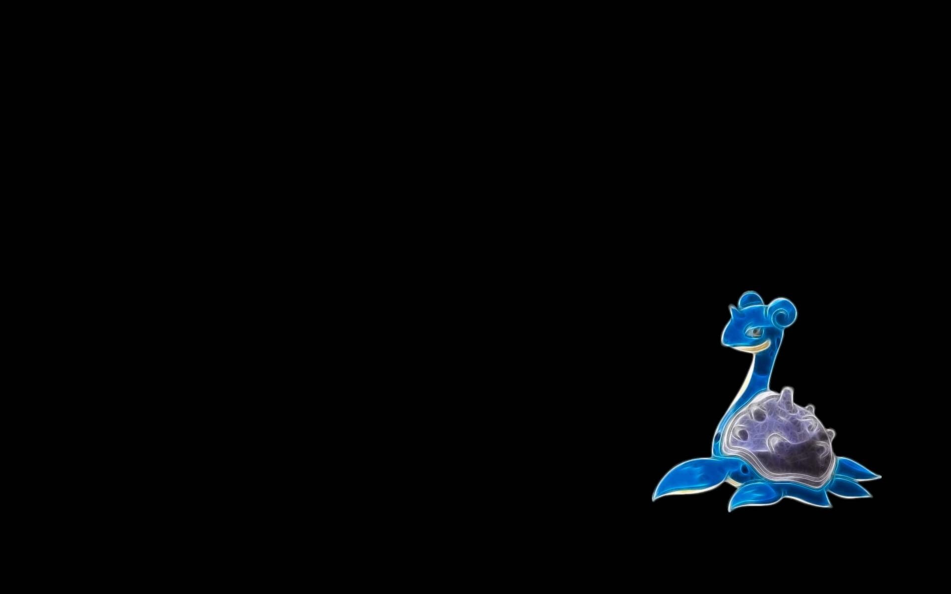 anime, black, simple background, 1080P, black background, lapras, simple, background, HD Wallpaper